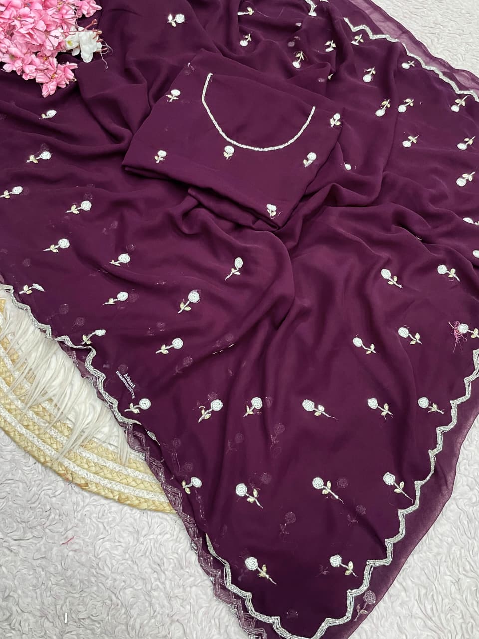 Premium Georgette Cocktails Sarees