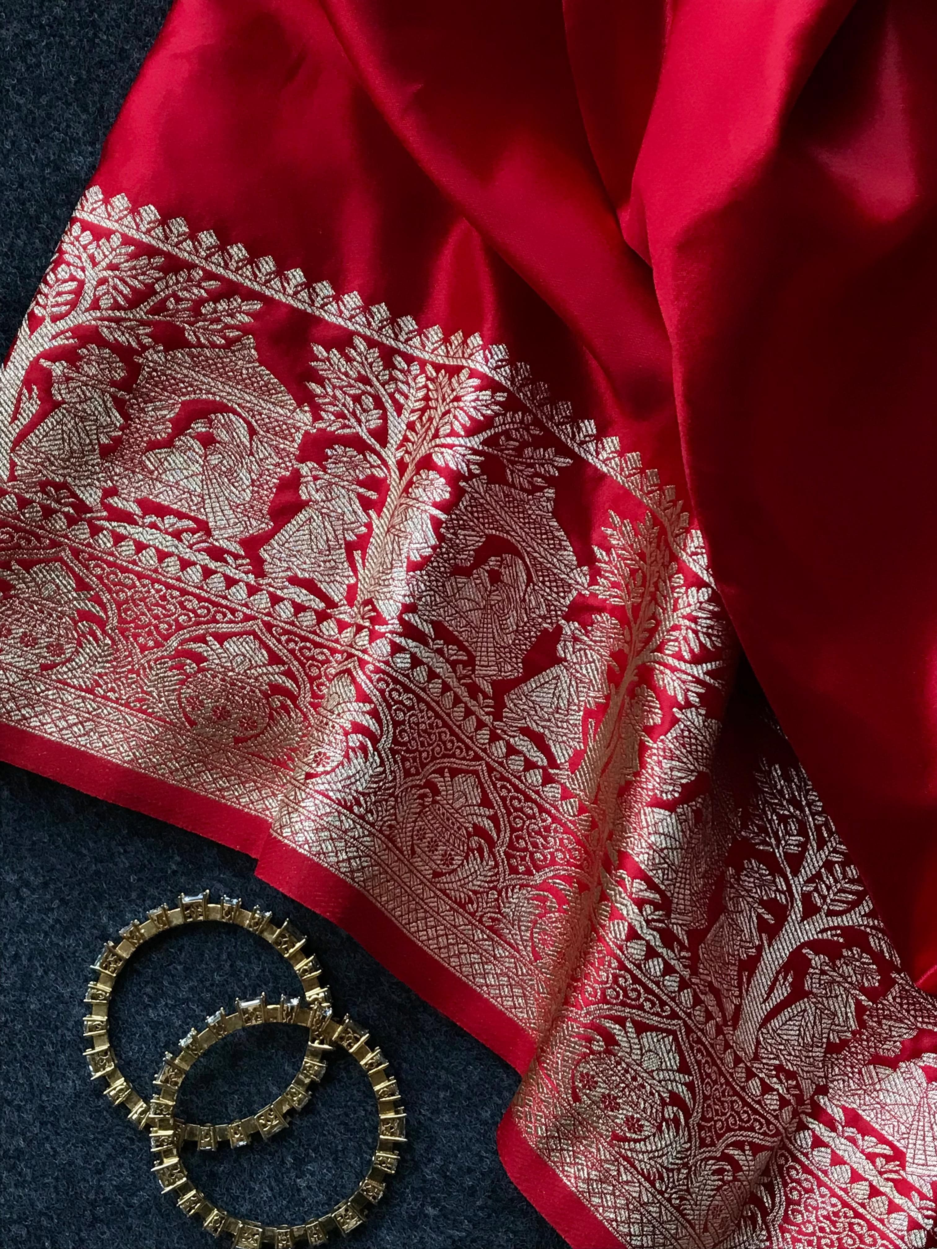 Premium Banarasi Satin Silk Sarees