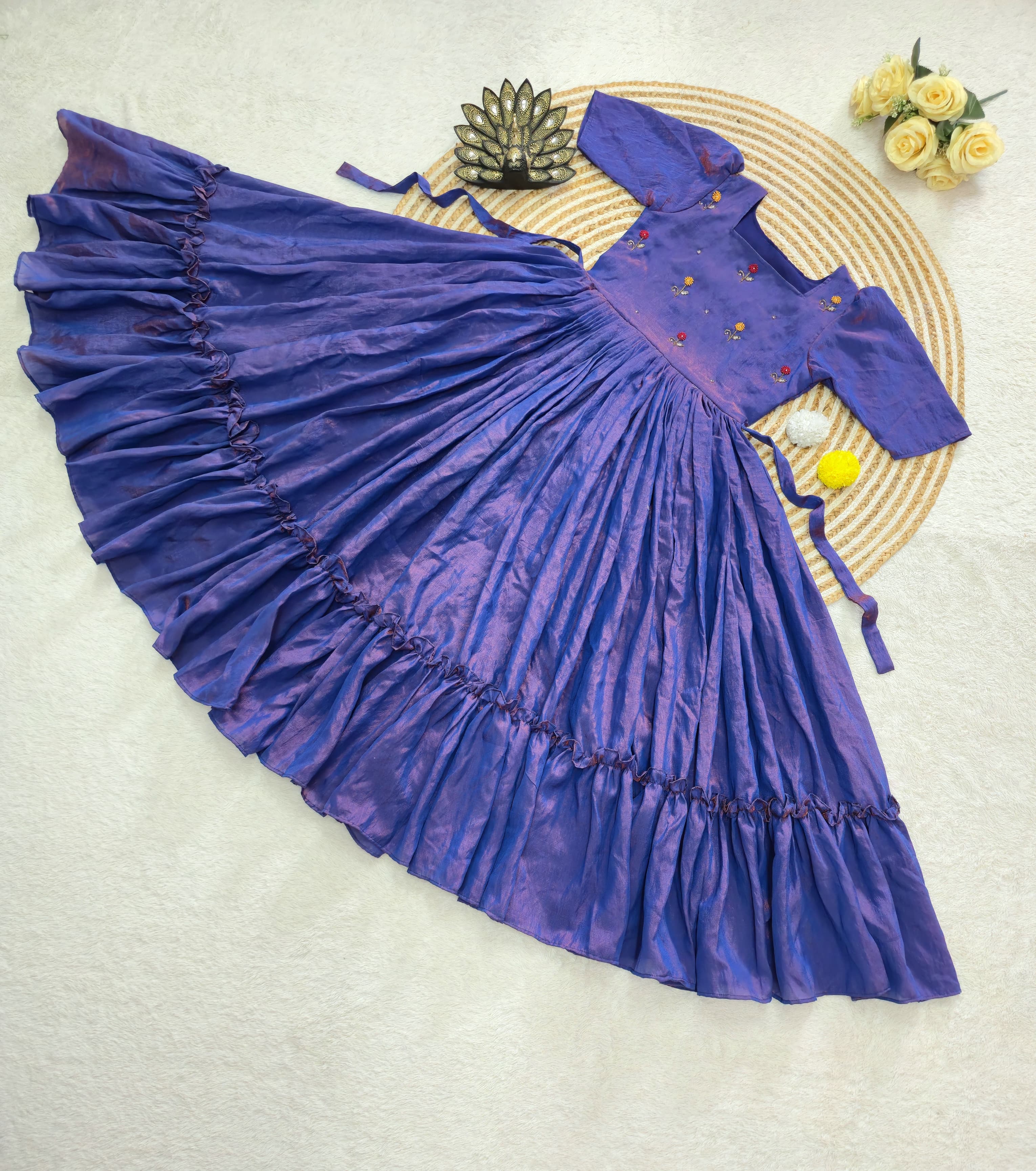 Designer Midi Dress with Handwork