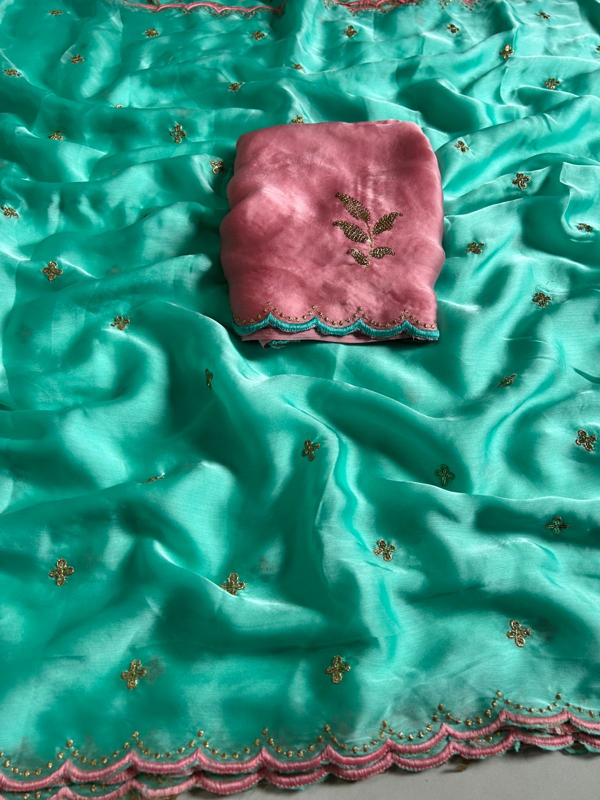 Soft Satin Chinnon Sarees