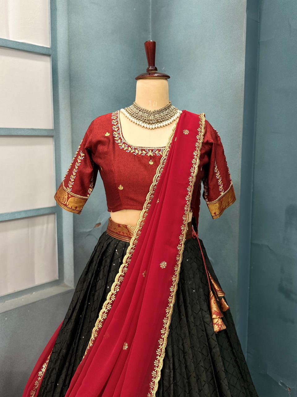 Fully Stitched Narayanpet Style Lehanga