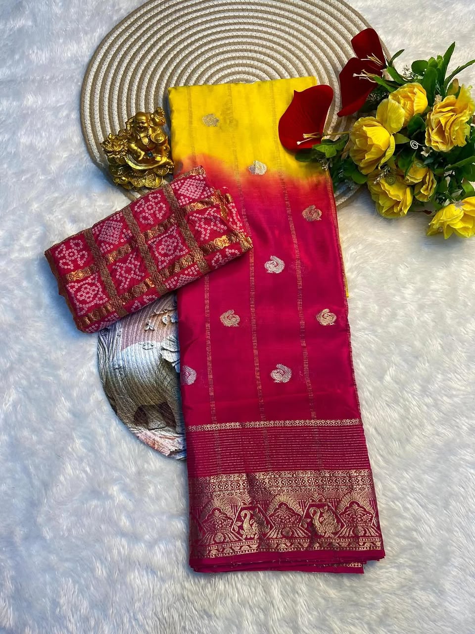 Pure Viscose Chinnon Sarees