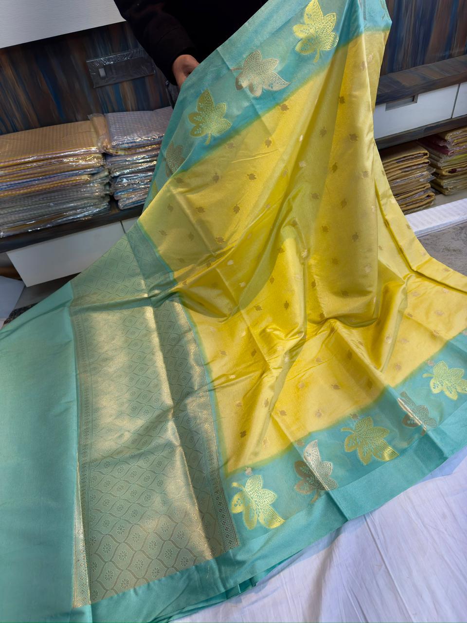Soft Banarasi Dyble Dupion Soft Silk Saree