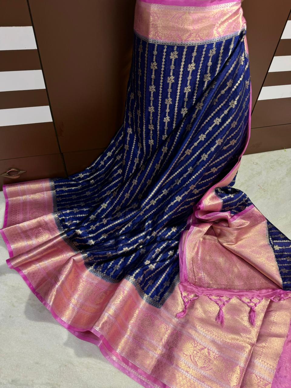 Banarasi Dyble Dupion Soft Silk Sarees
