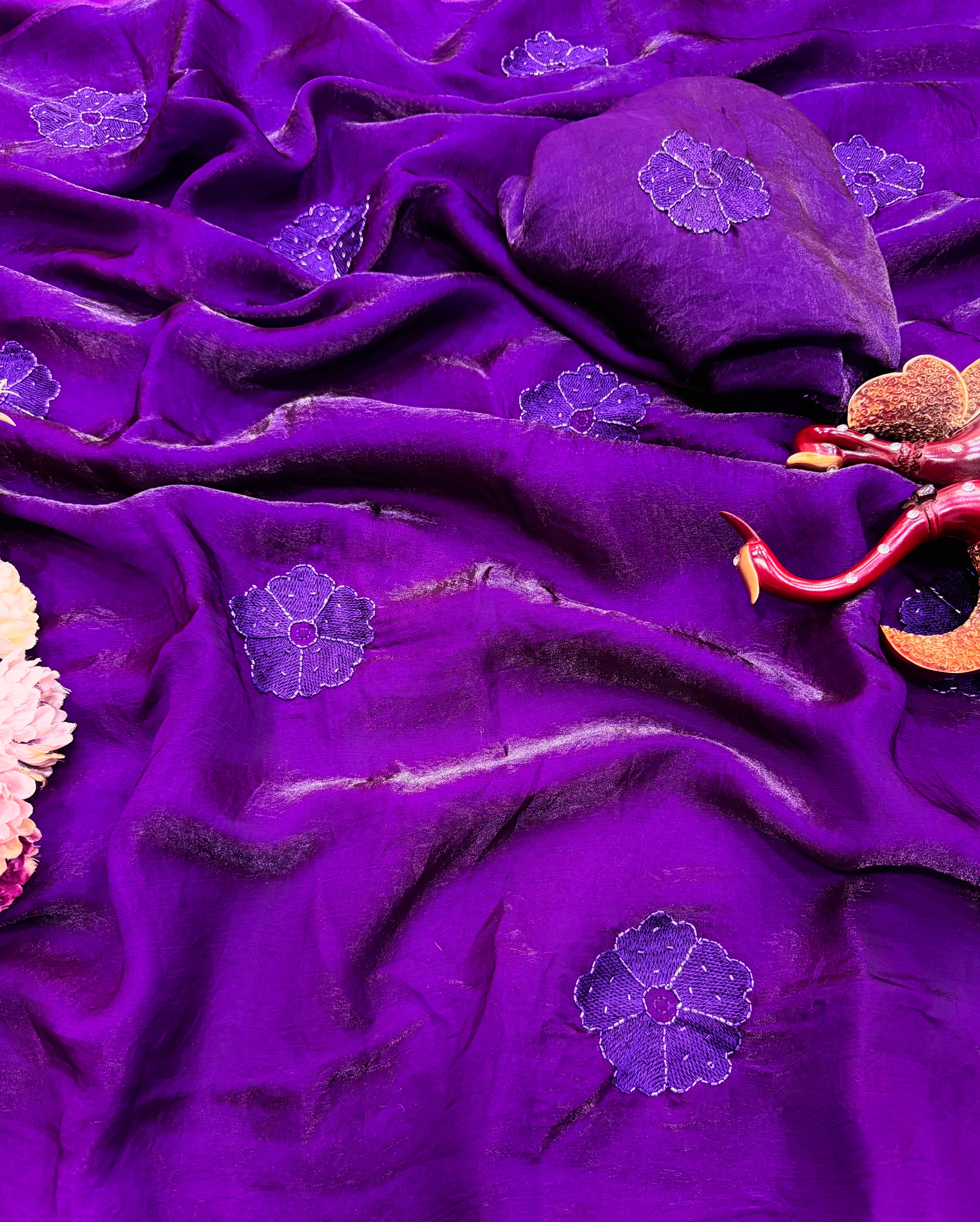 Soft Space Silk Saree with 1 Meter Blouse