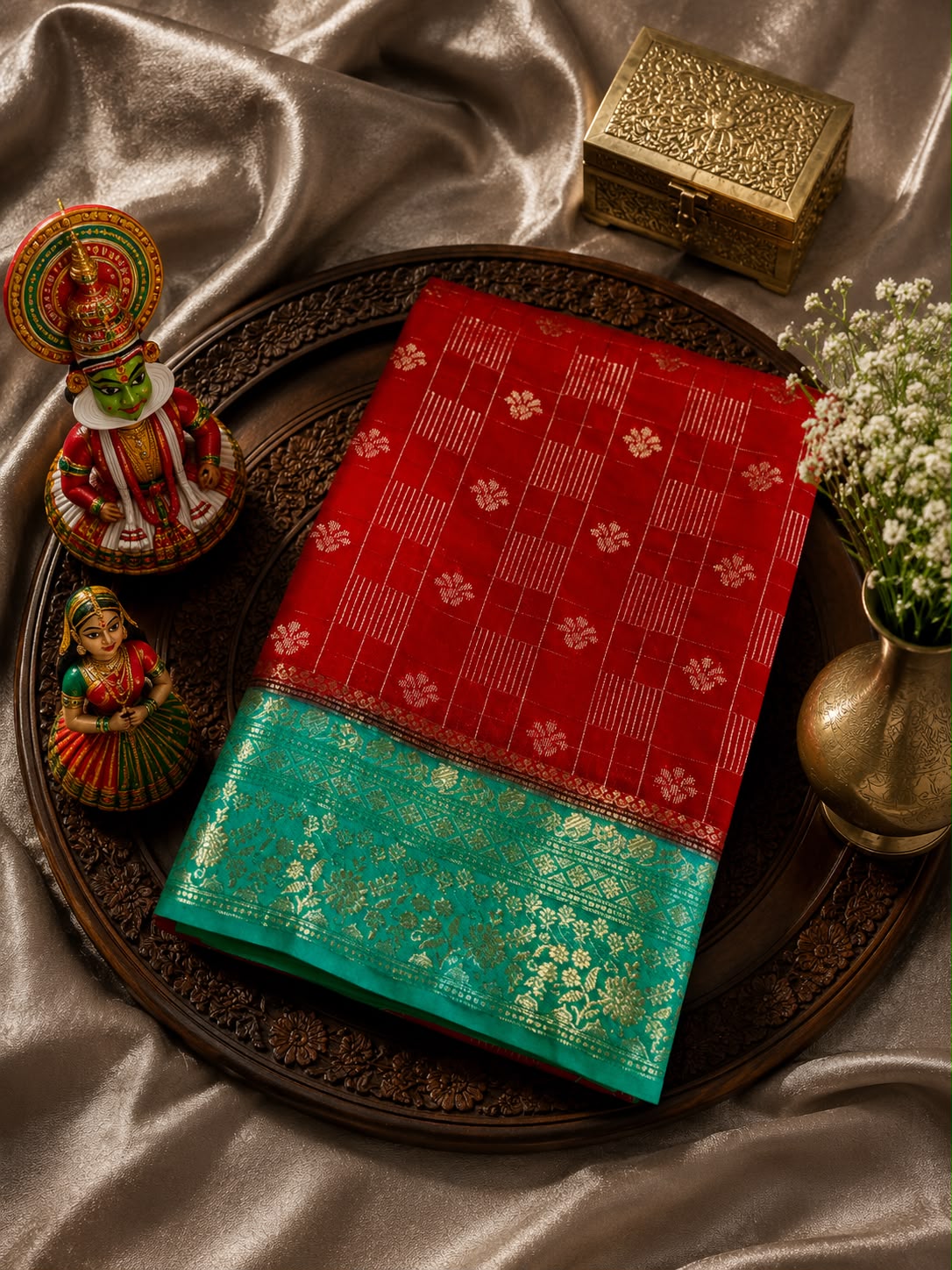 Handloom Banarasi Chiniya Silk Sarees
