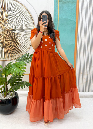 Premium Mul Cotton frocks with Maggam Work