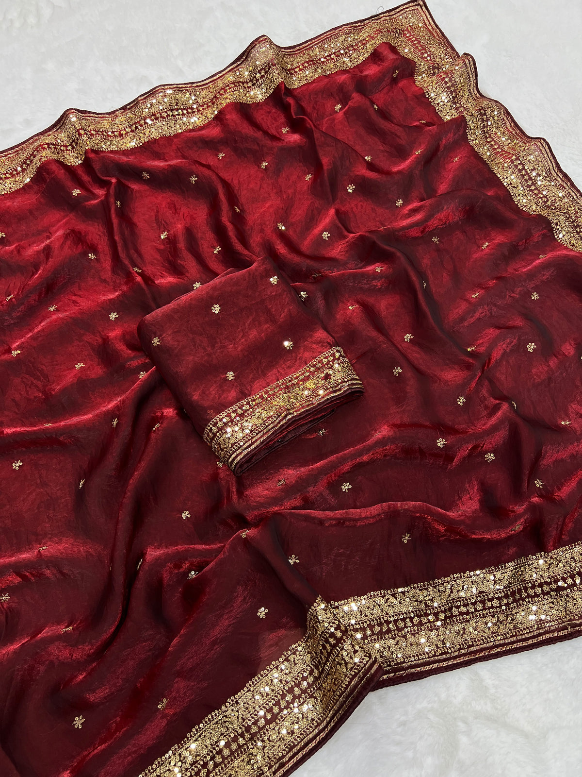Premium Quality Space Silk Sarees with Beautiful Embroidery Cording & Sequance c-pallu work and butti work