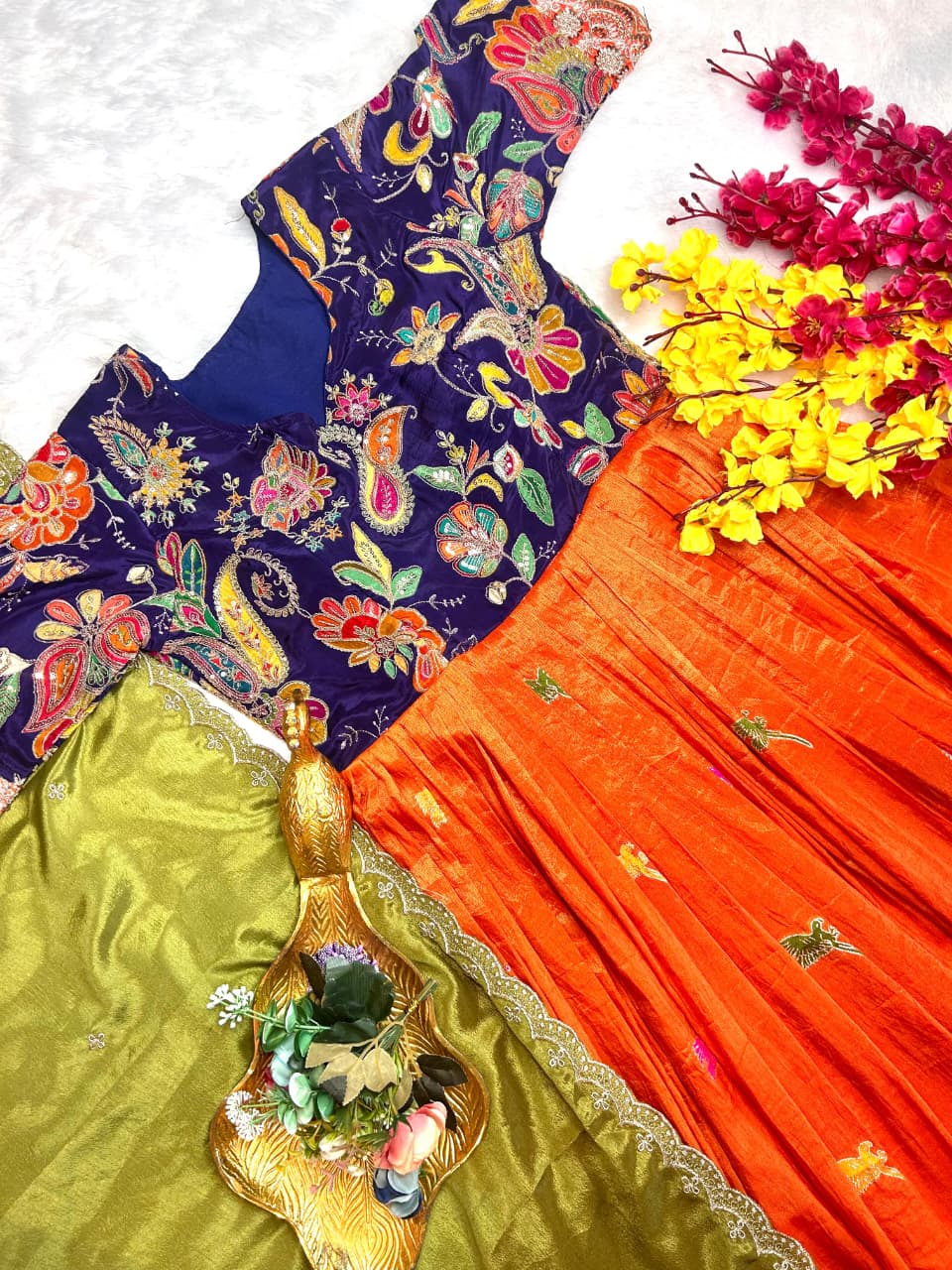 Premium Paithani Dola Silk Gown