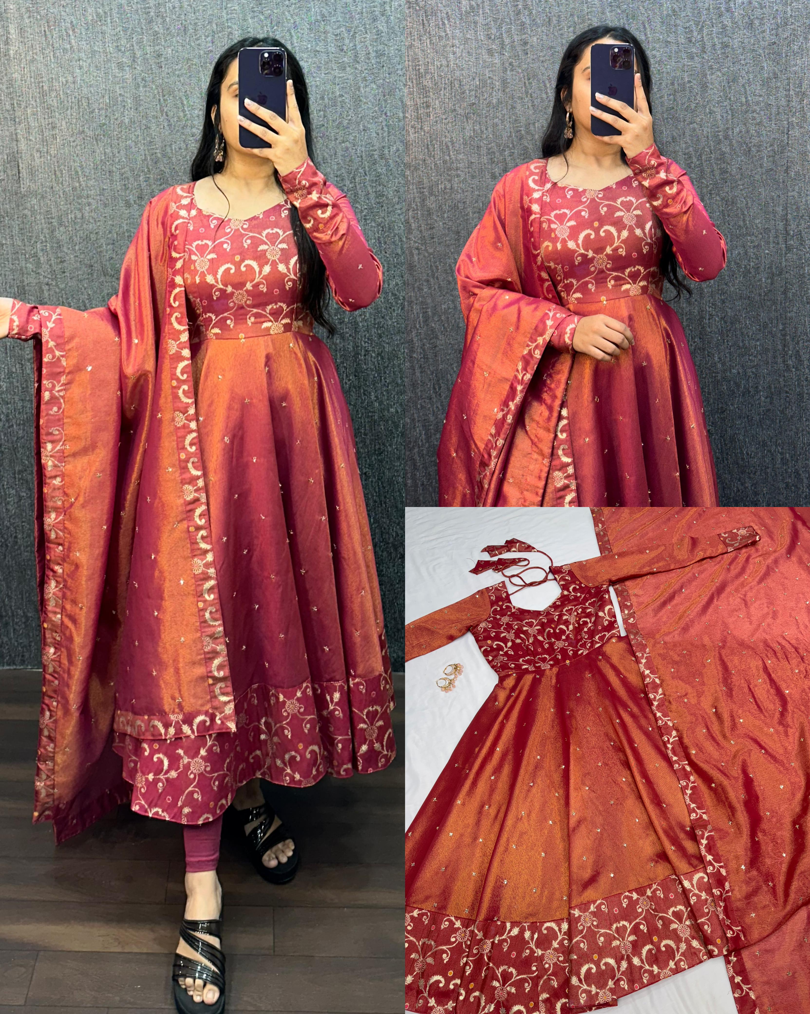 Trendy Banarasi Tissue Gowns