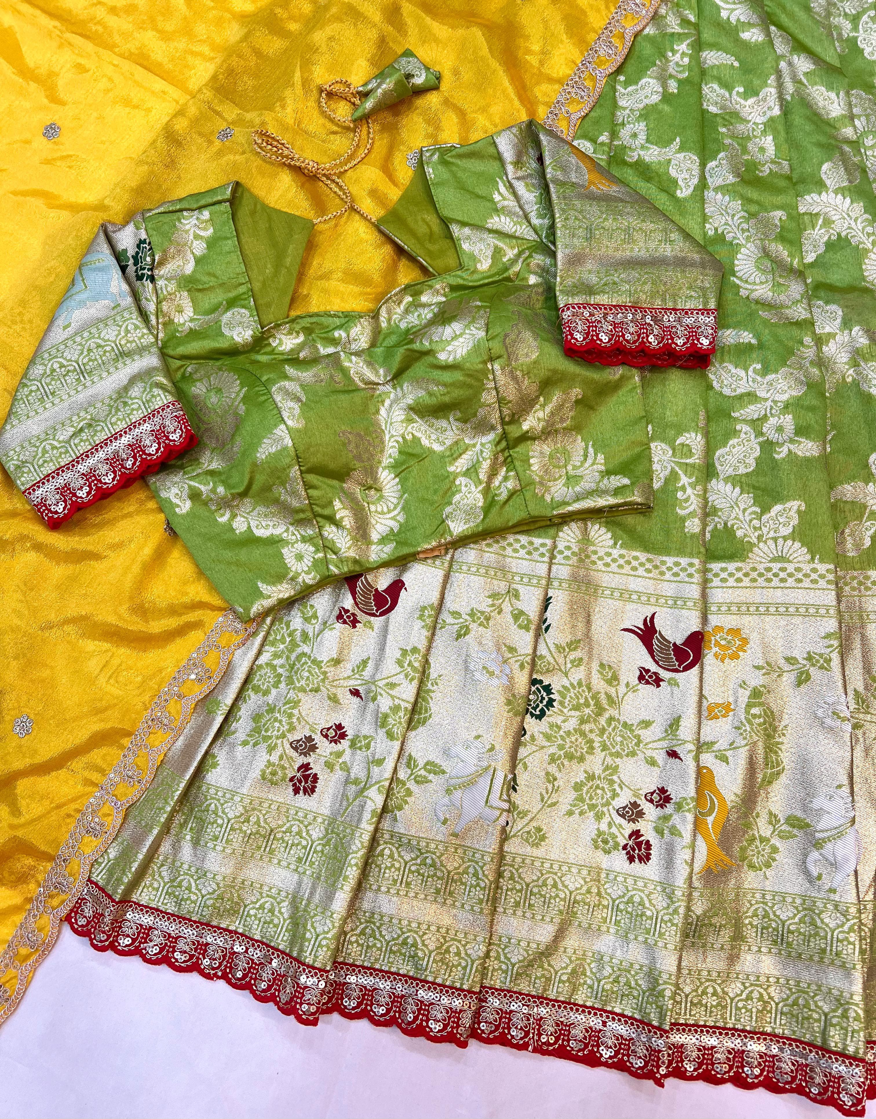 Paithani Tissue Silk Lehangas