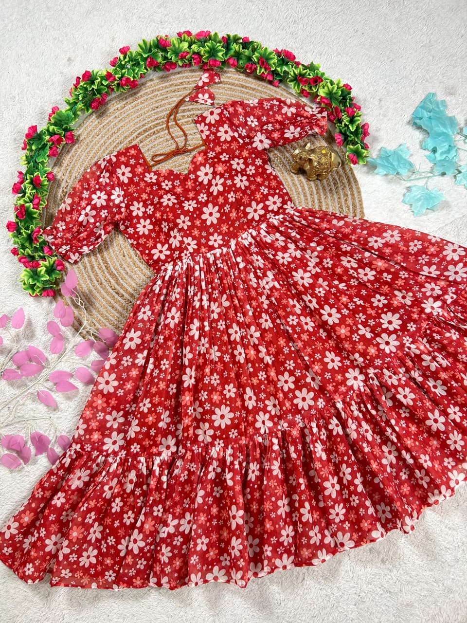 Pure Chanderi Midi Dress