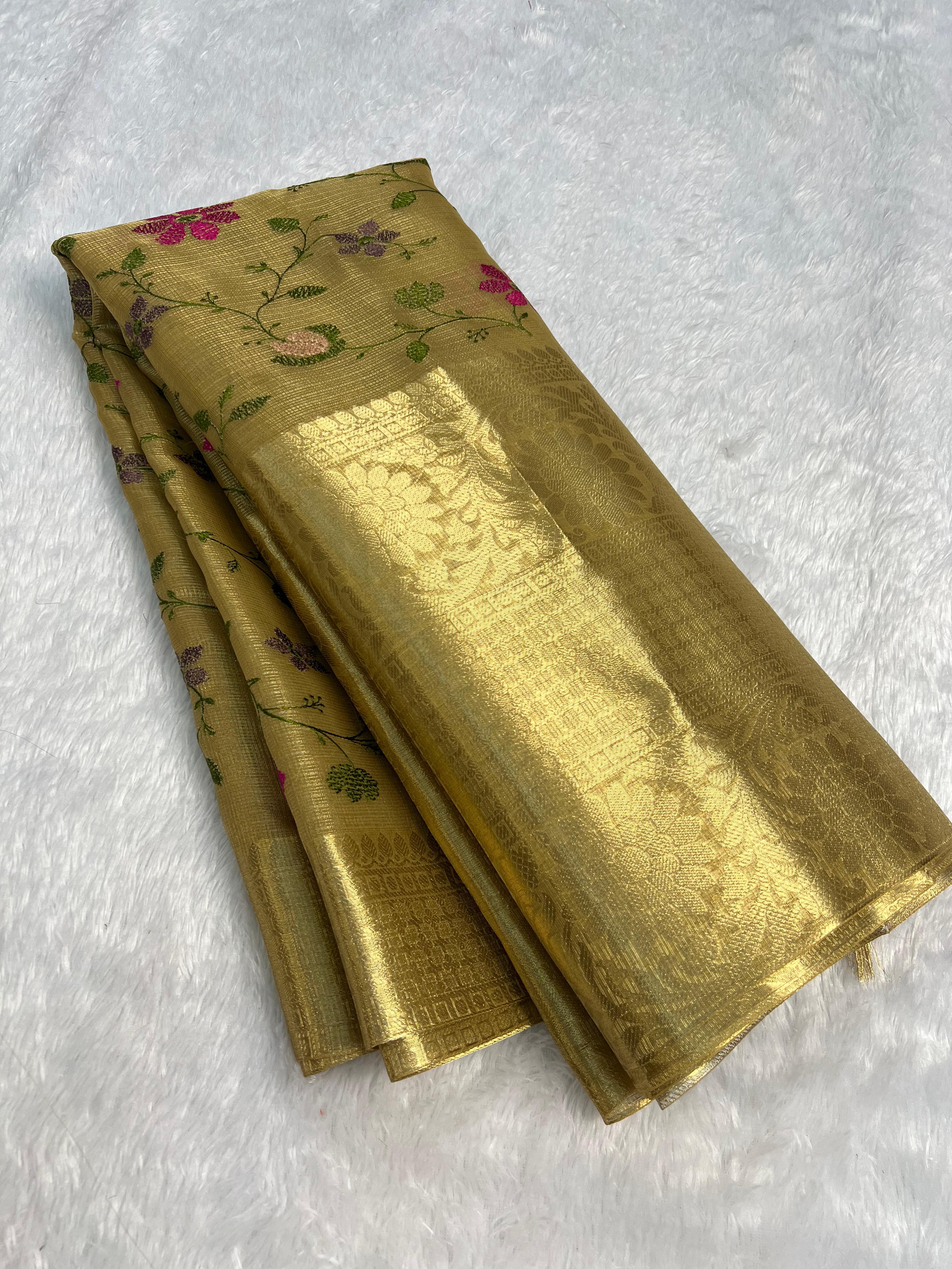 Banarasi Kota Sarees with embroidery