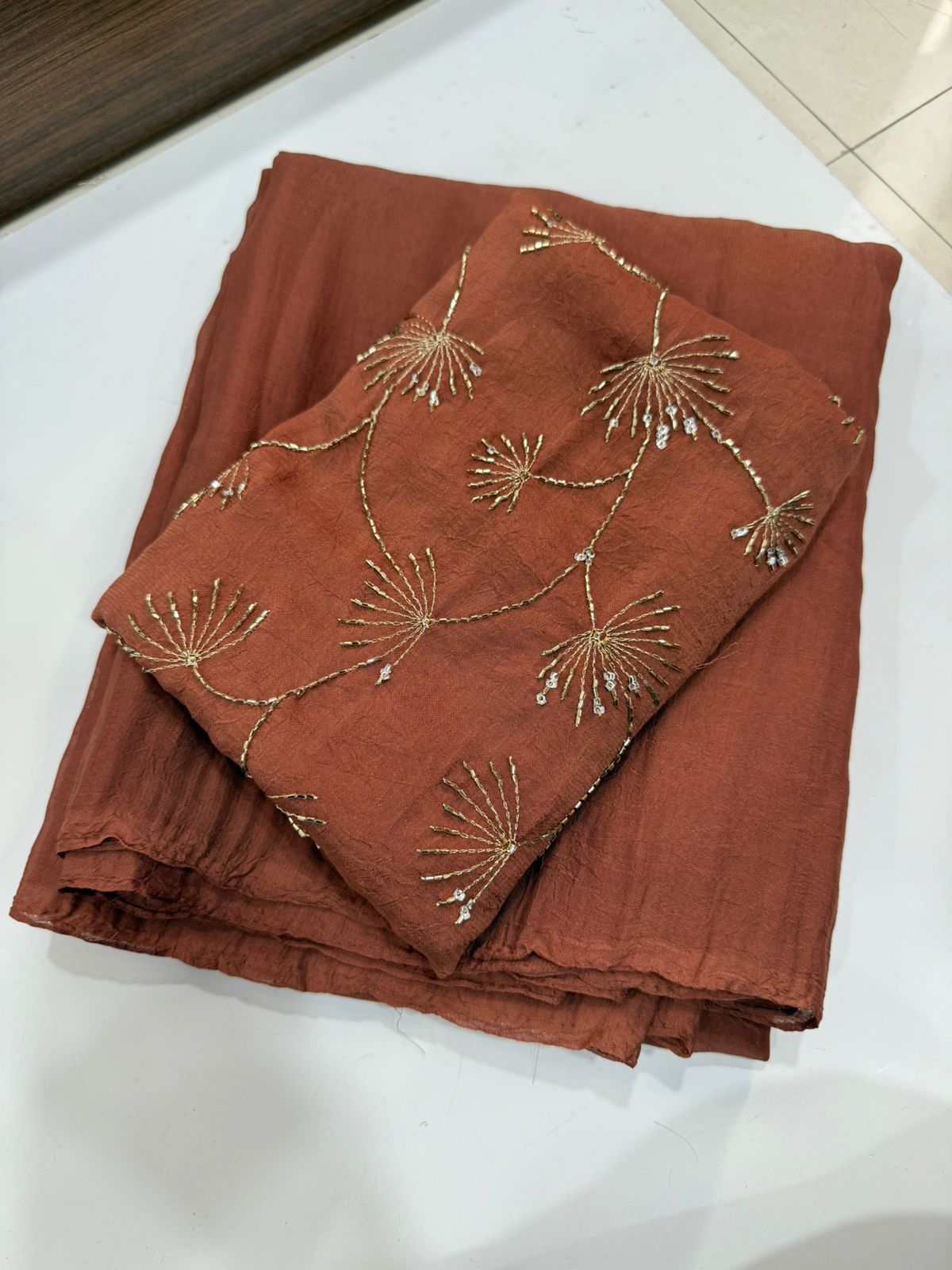 Rangoli Crush Saree with Designer Blouse