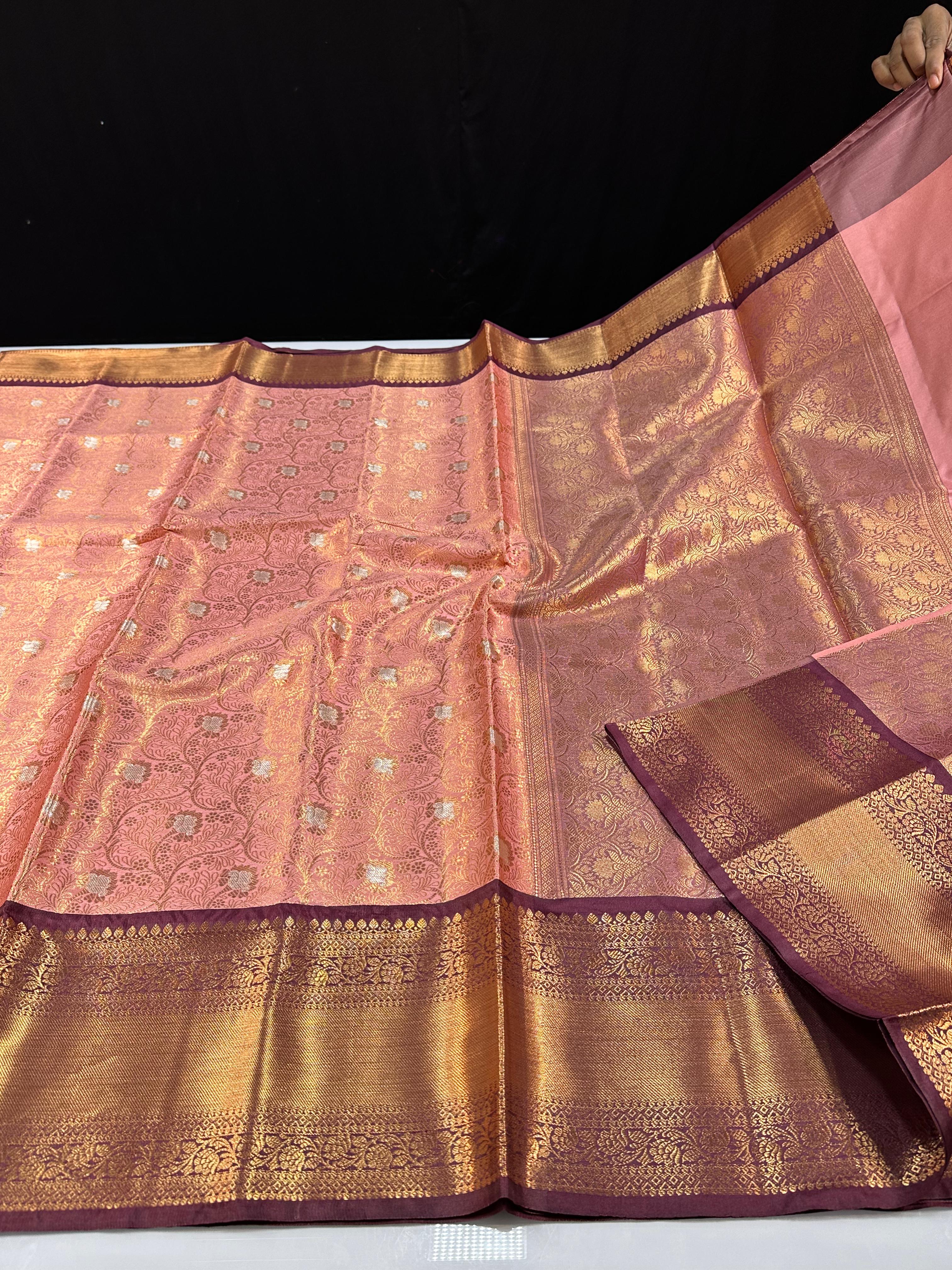 Meenakari Semi Kanchipattu Sarees