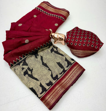 Special Mul Cotton kalamkari Sarees