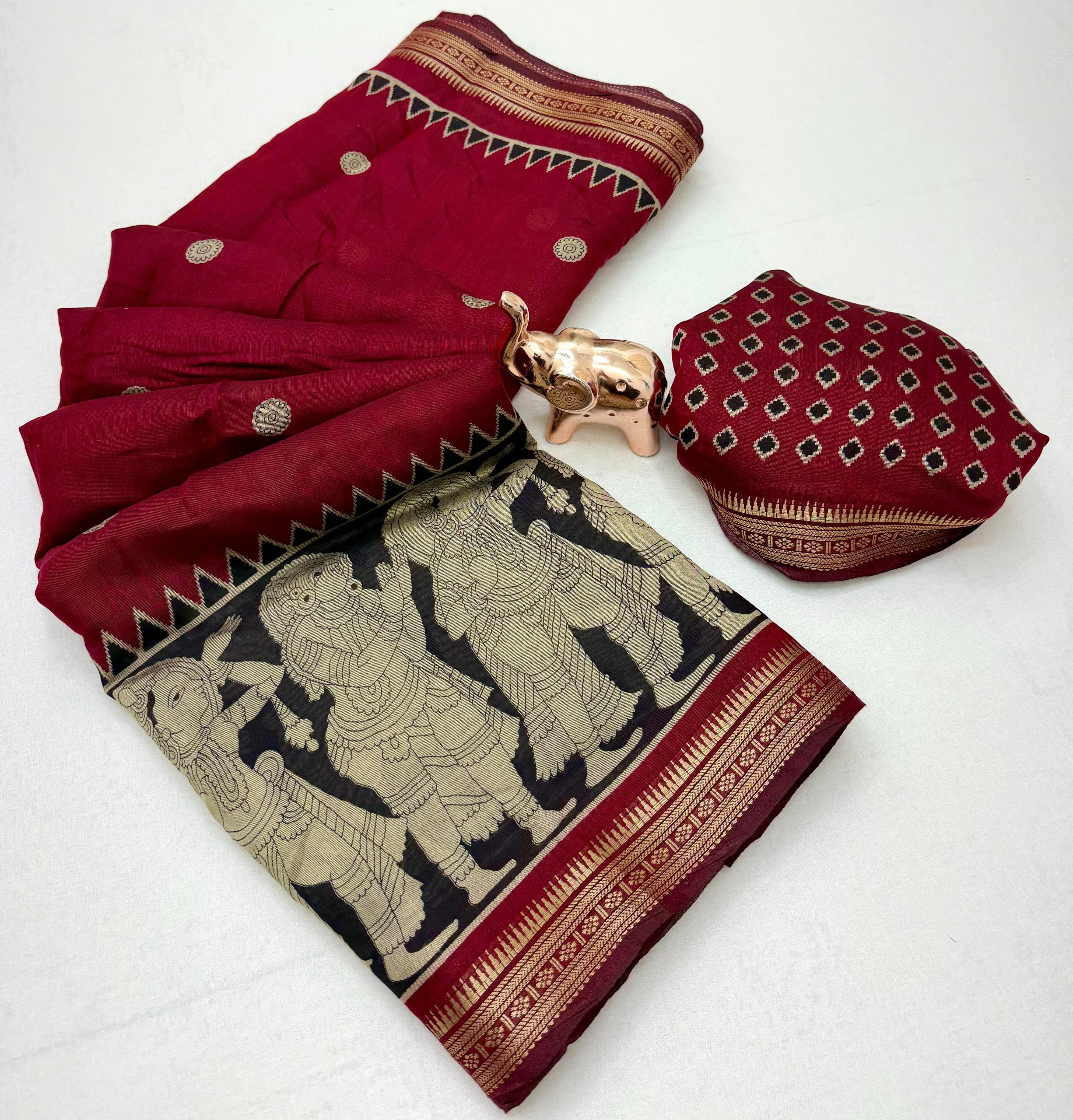 Special Mul Cotton kalamkari Sarees