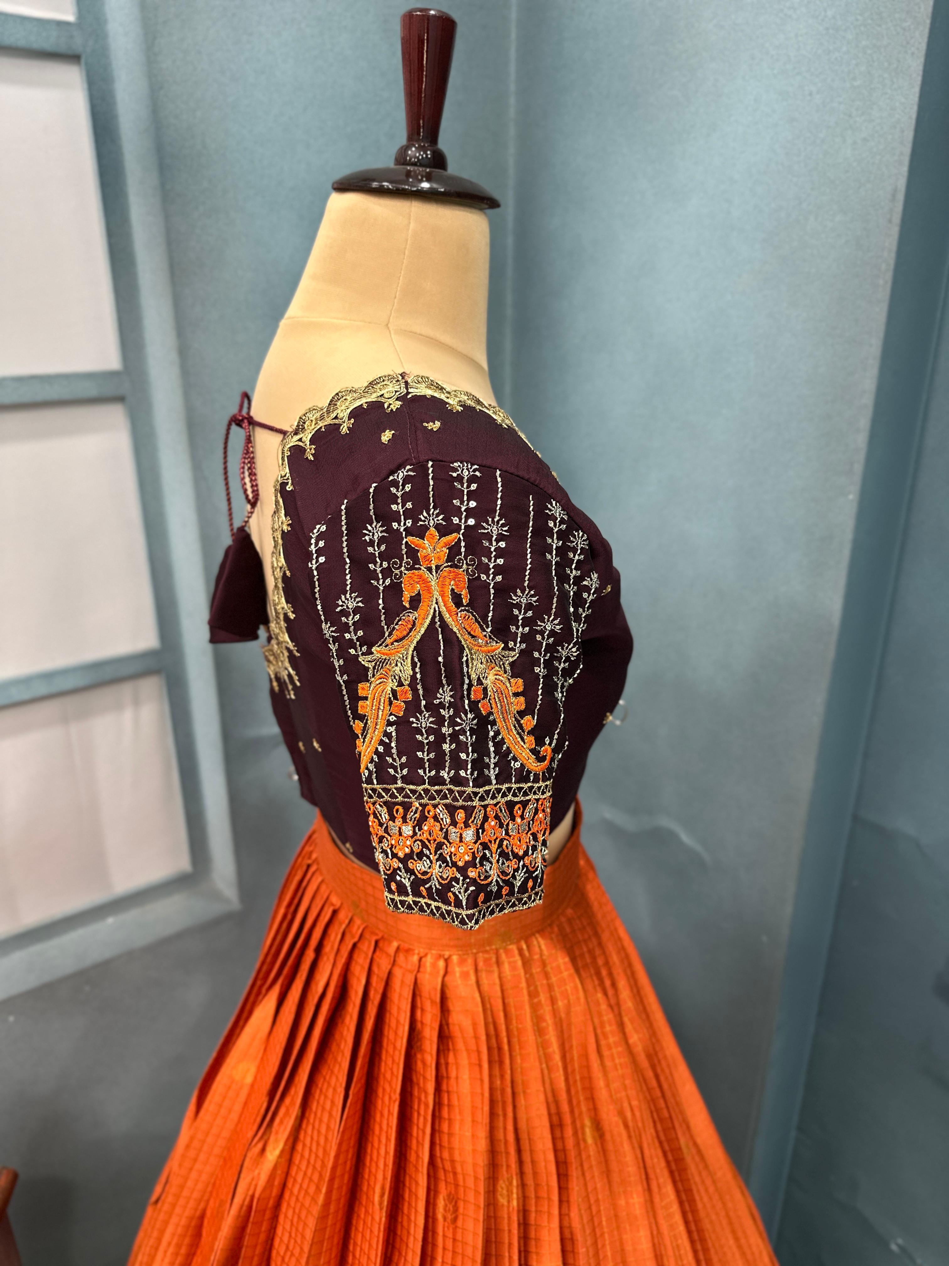 Exclusive Designer Premium Quality Pure Kanjivaram Silk Full Stitched Lehenga