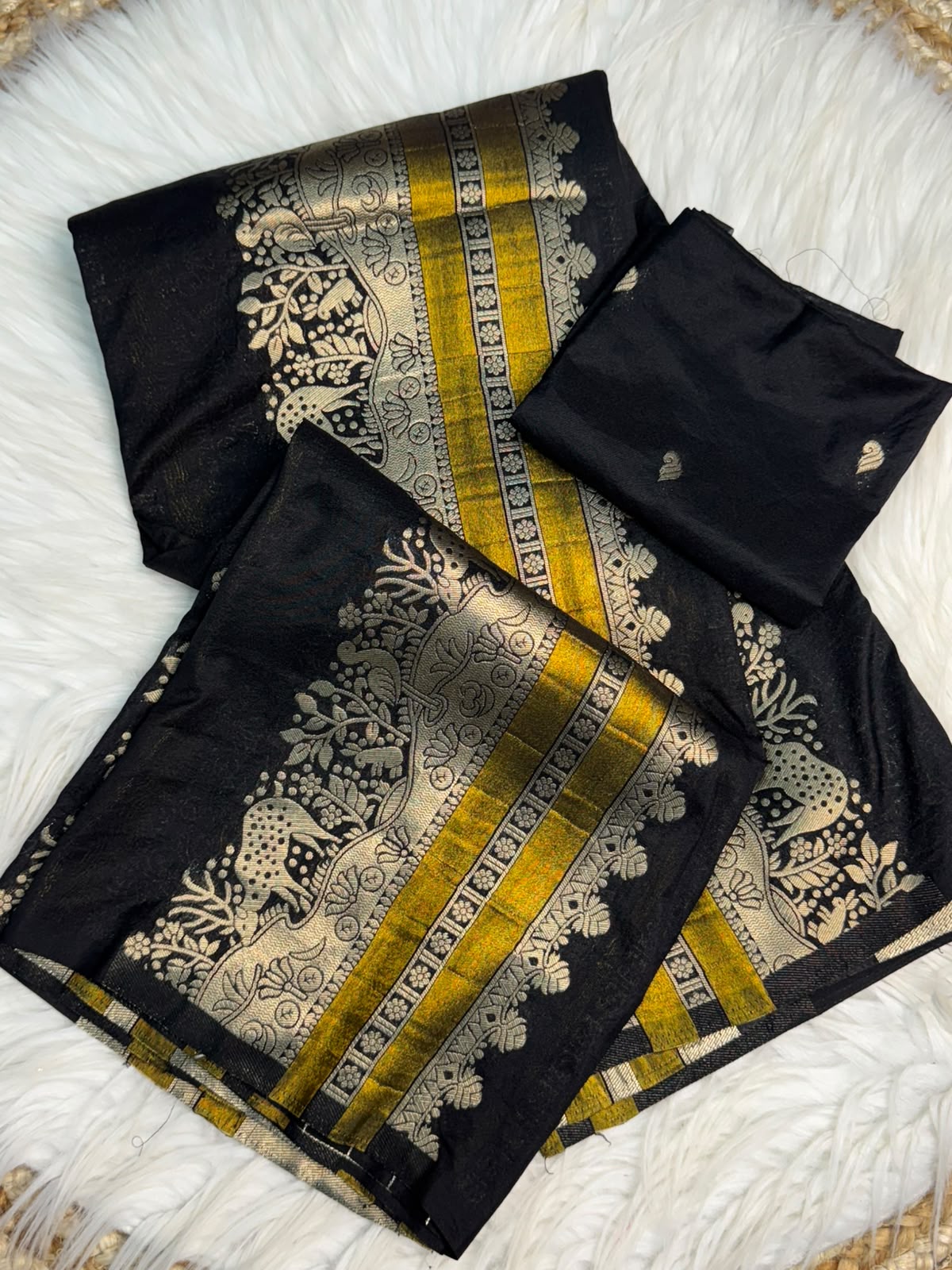 Rich Crepe Khadi Tissue Paithani Silk Saree