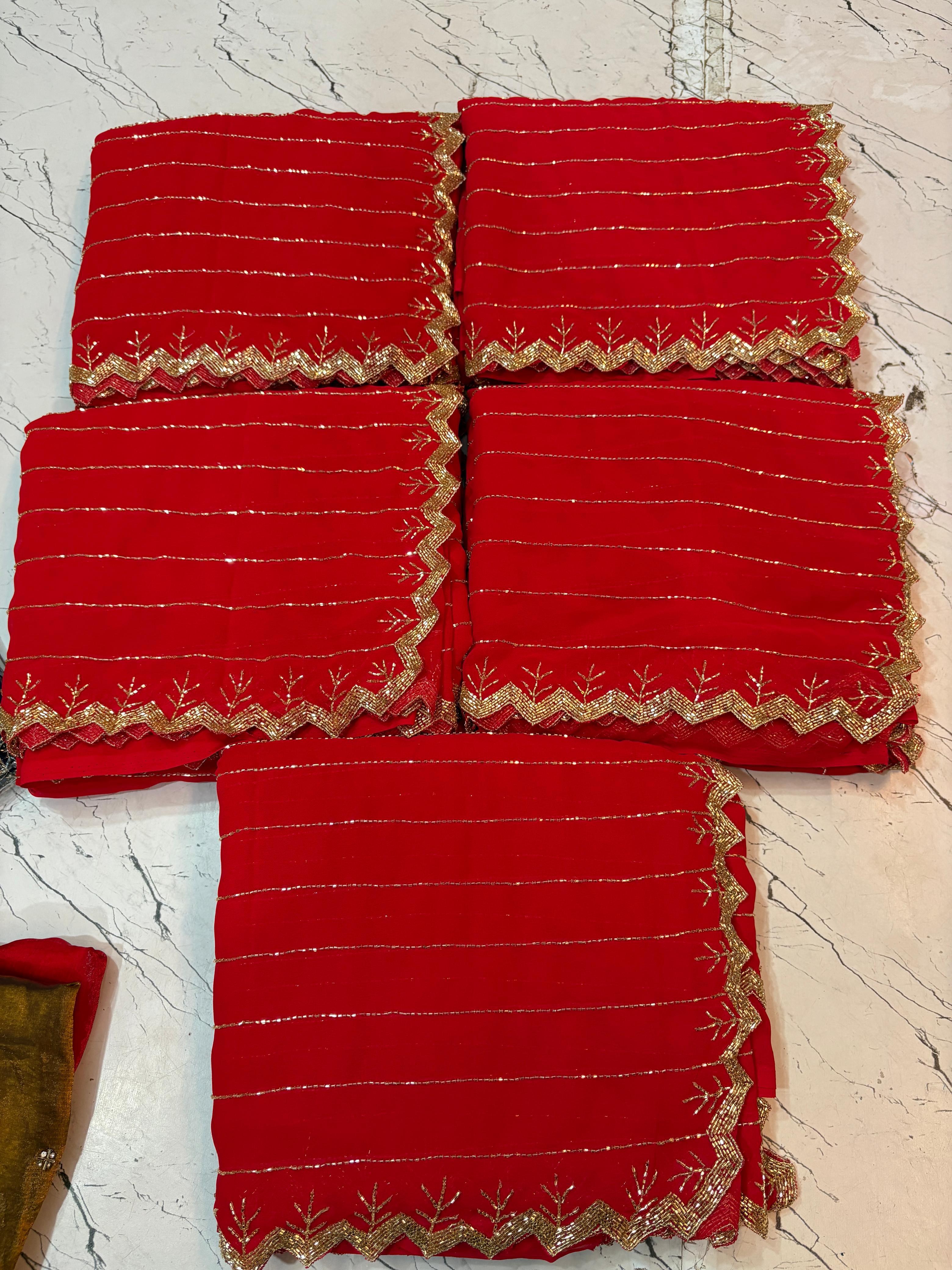 Georgette designer work saree