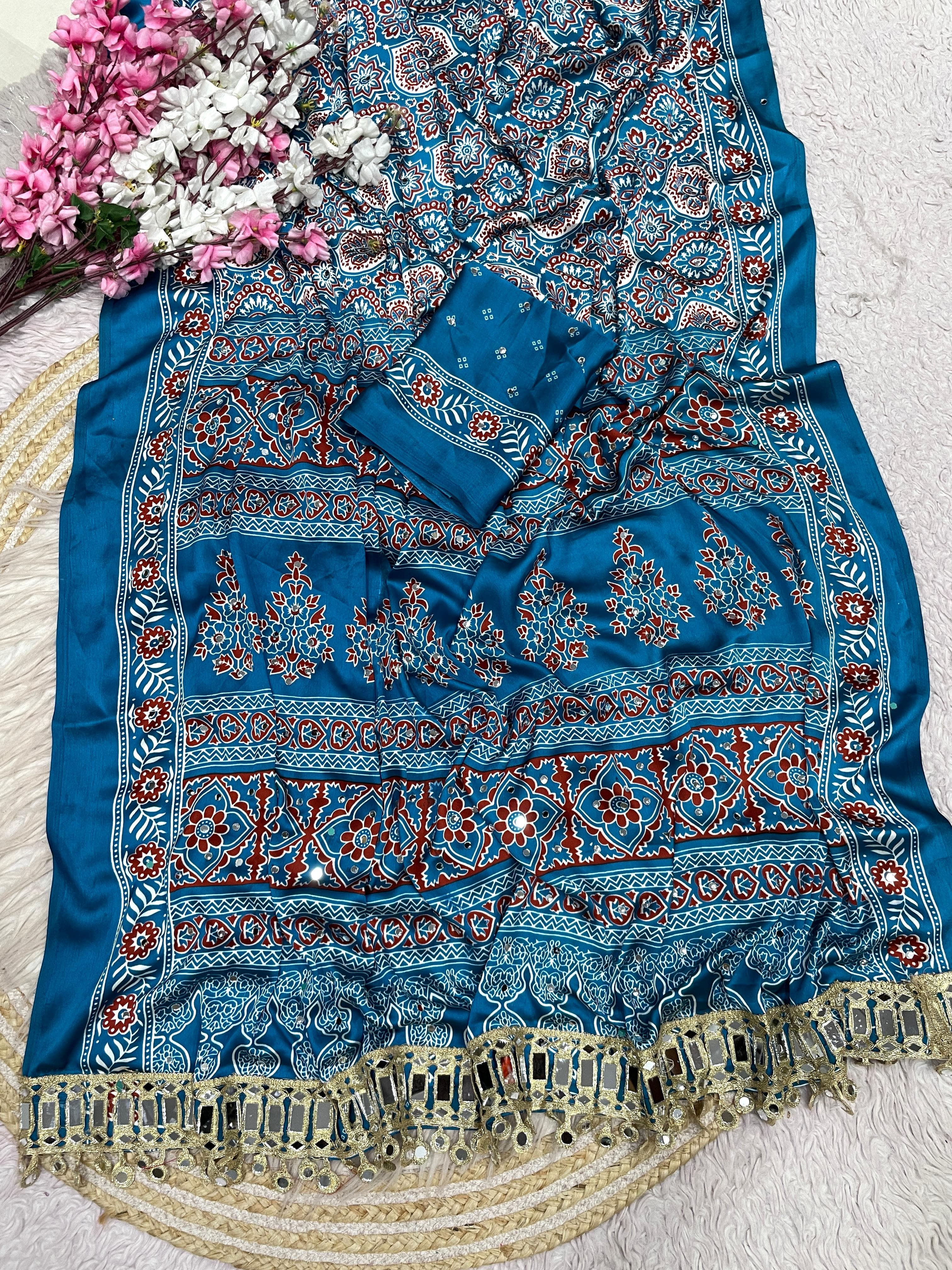 Pure Arjakh Sartin Viscouse Silk Sarees