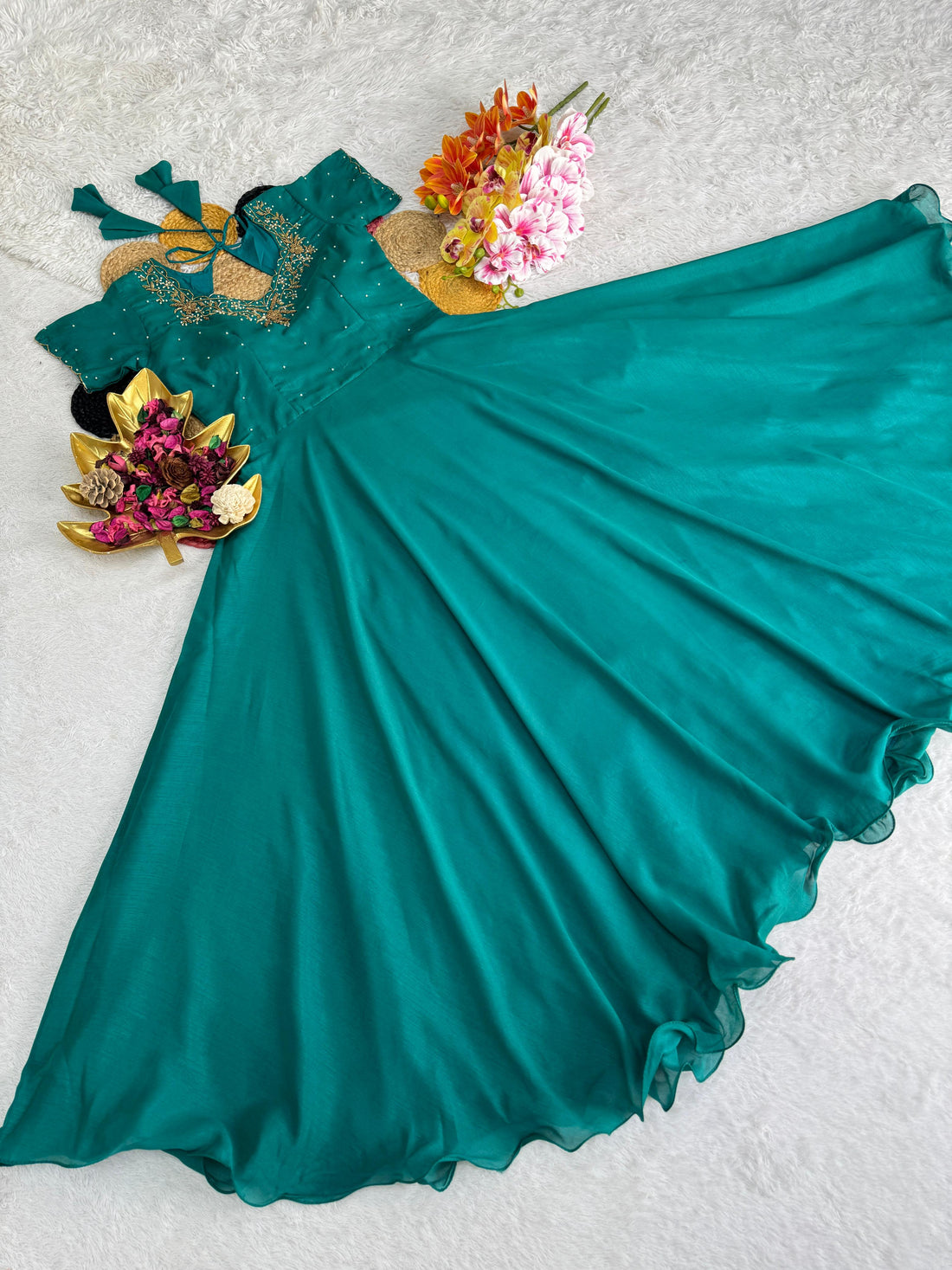 Premium Gown with Maggam Handwork