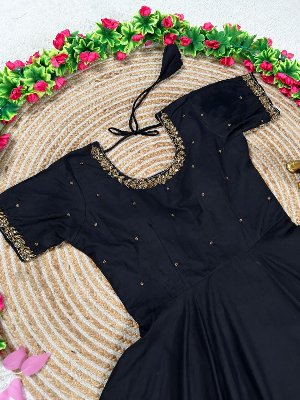 Black Anarkali Gown with Duppata