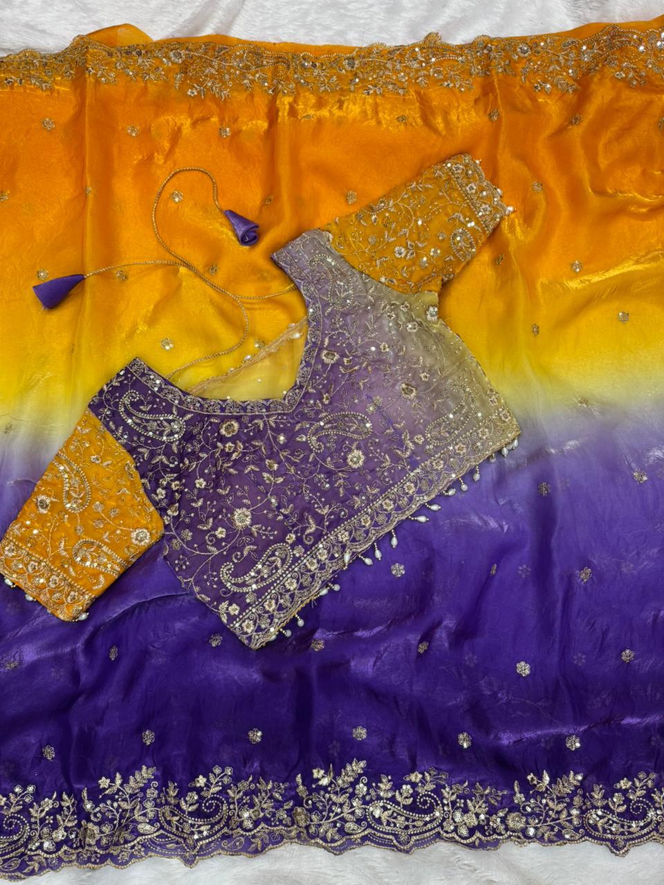 Cocktail Saree with Readymade Blouse