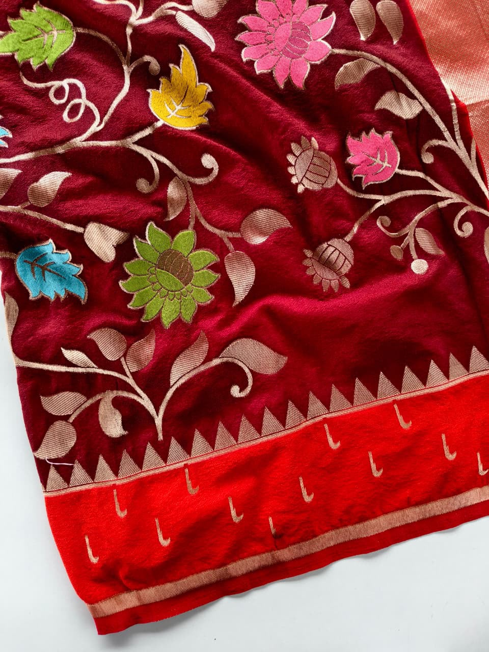 Viscose meenakari sarees