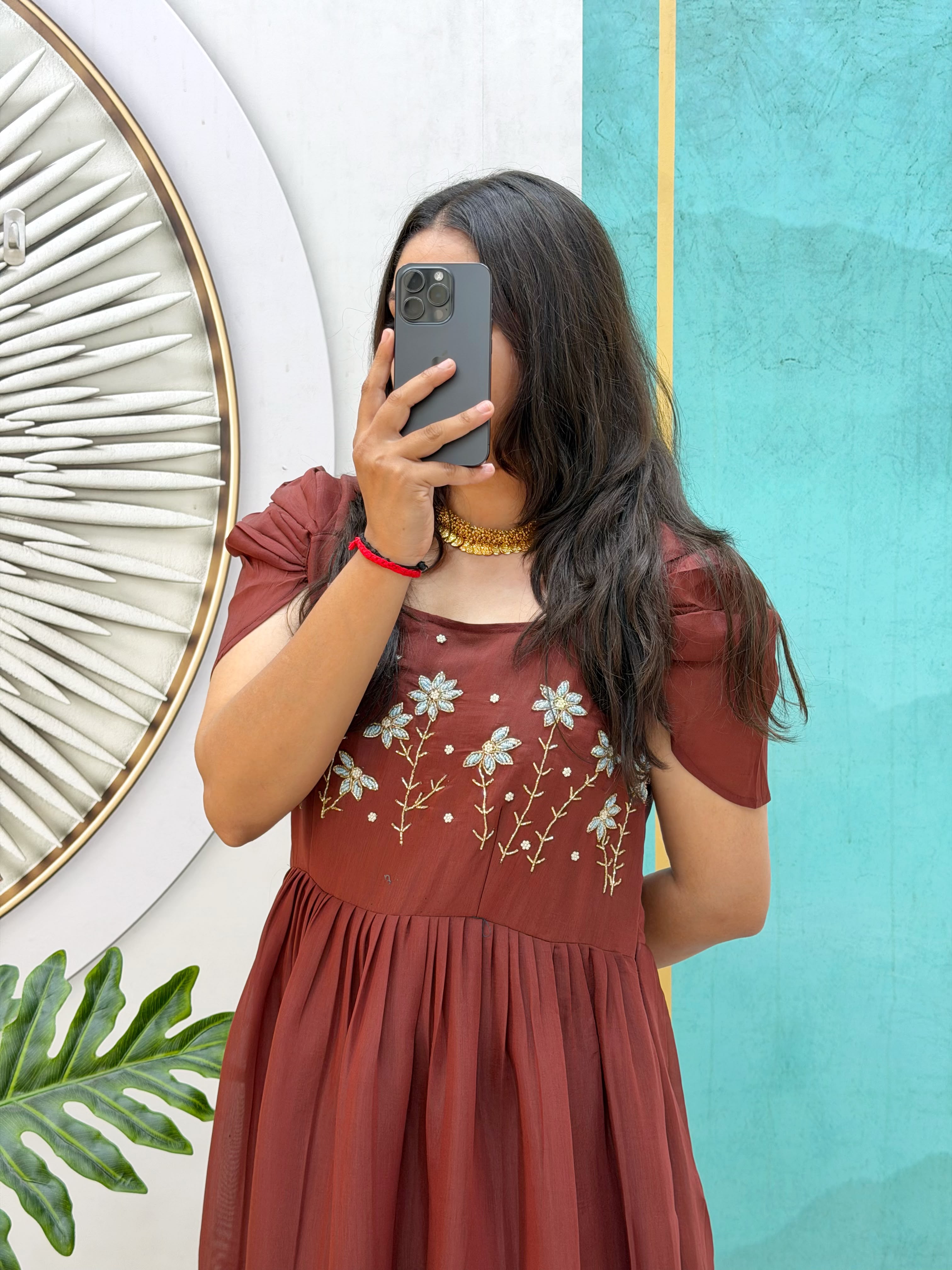 Premium Mul Cotton frocks with Maggam Work