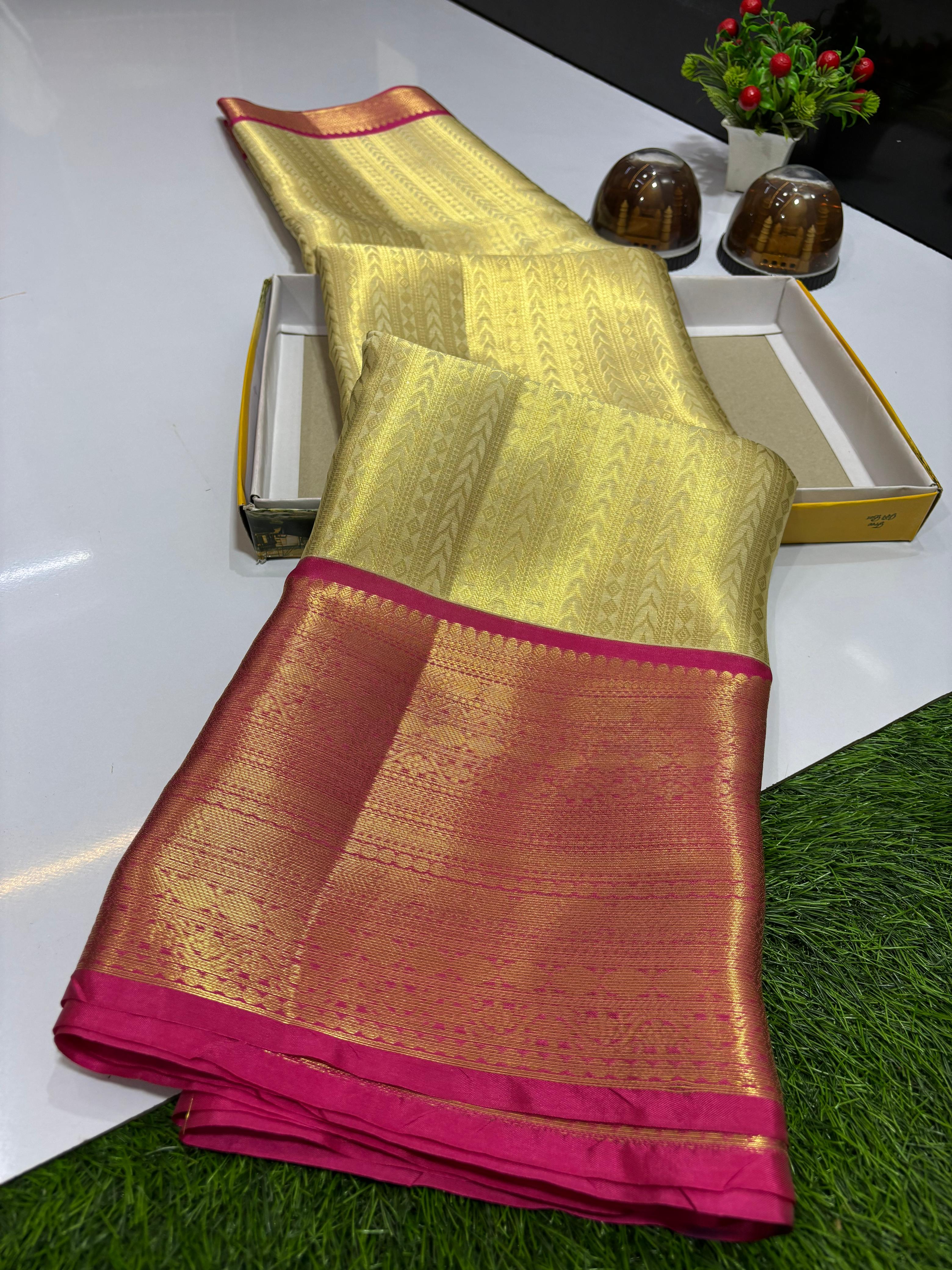 Soft Banarasi Tissue Pattu Silk