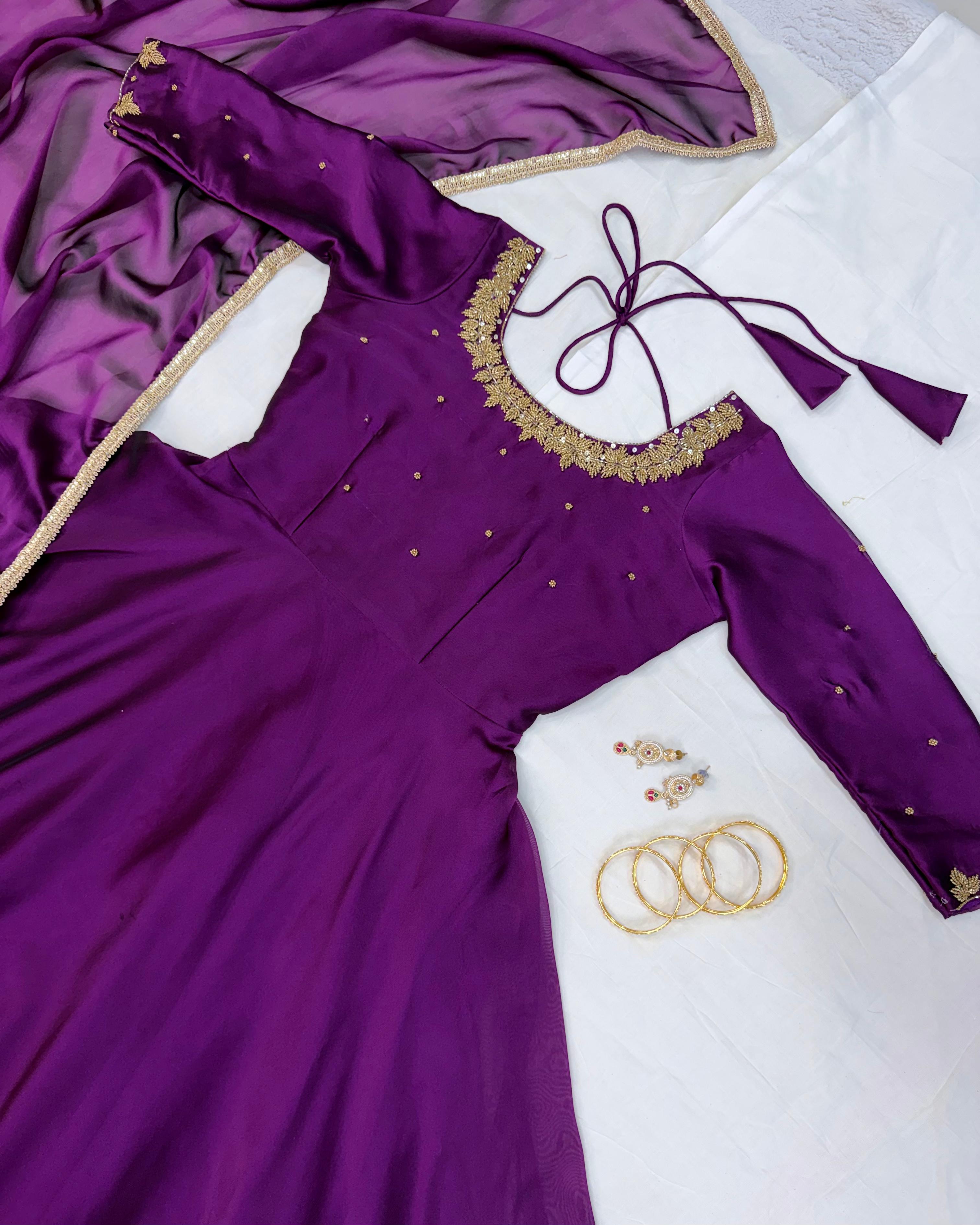 Premium Handwork Gowns with Dupatta