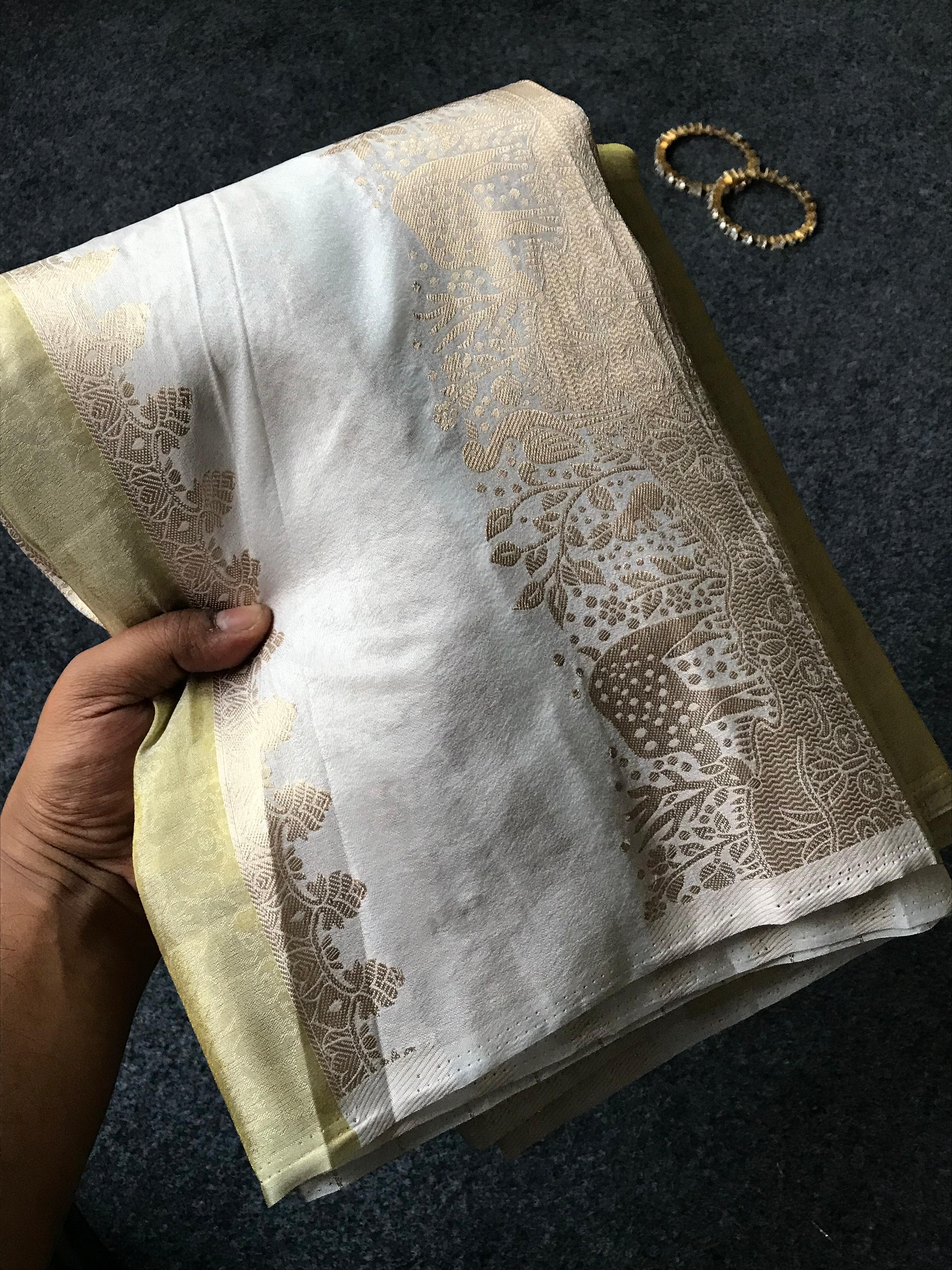 Premium Soft Banarasi Crepe Tissue Silk Sarees