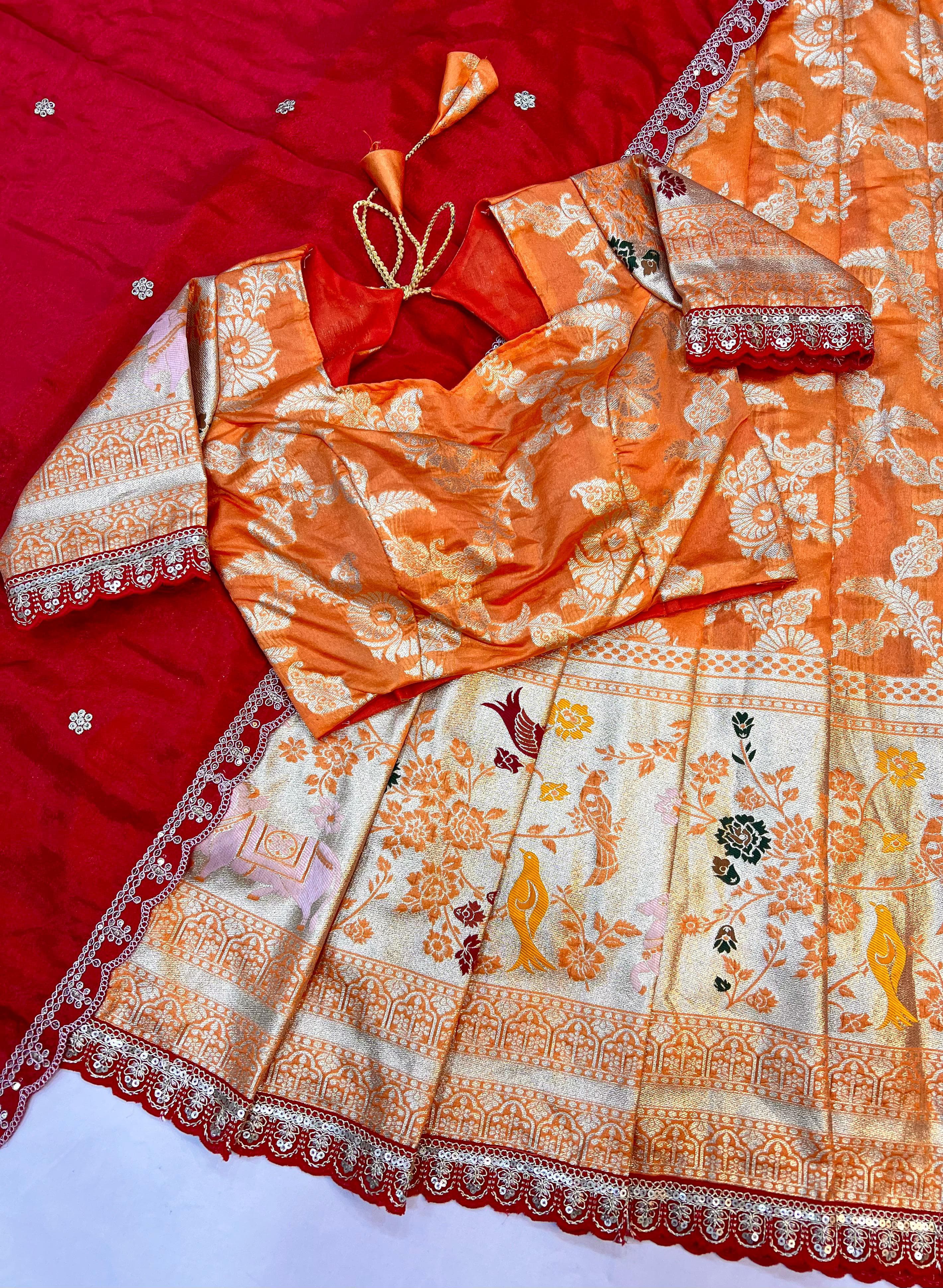 Paithani Tissue Silk Lehangas