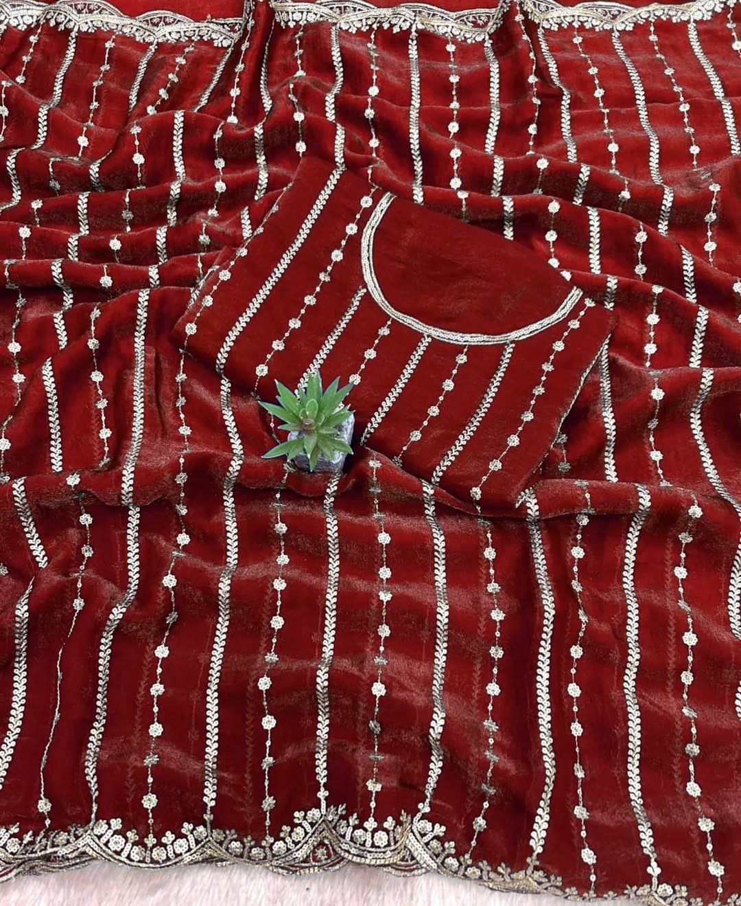 Trendy Soft Crush Satin Space Silk Sarees