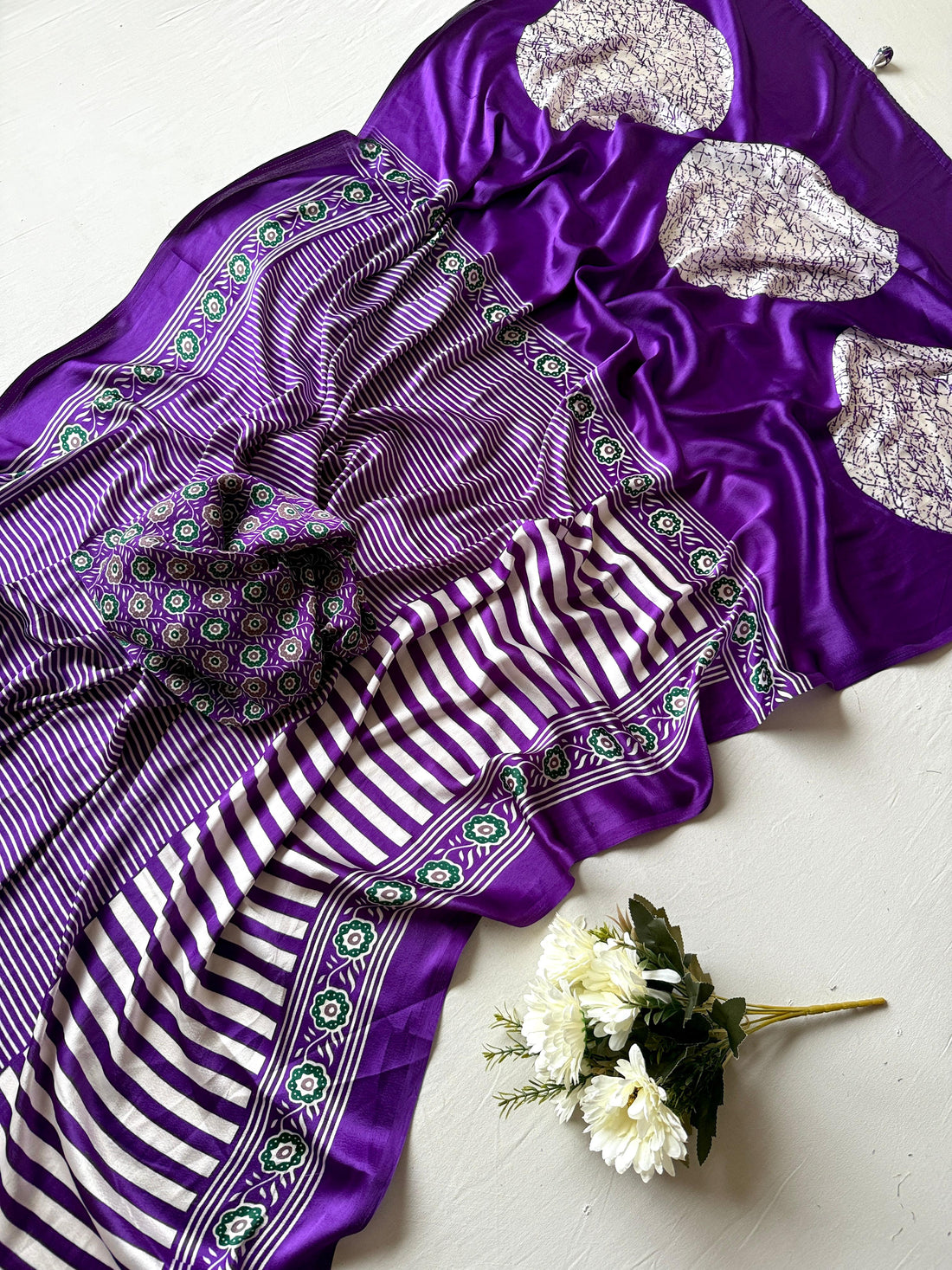 Sattin Crepe Silk Fabric Sarees