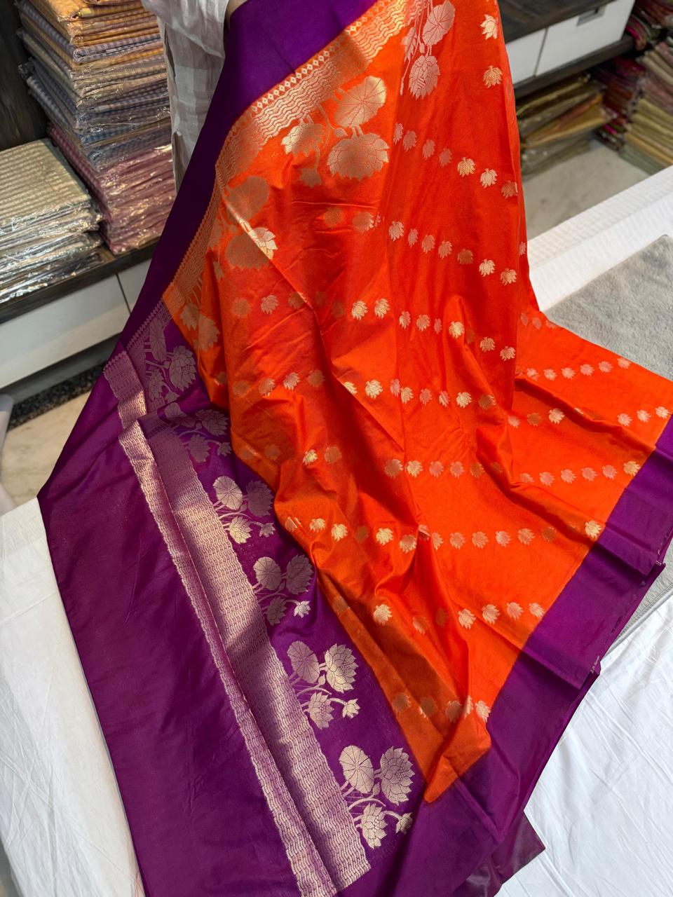 Banarasi Dyble Dupion Soft Silk Sarees