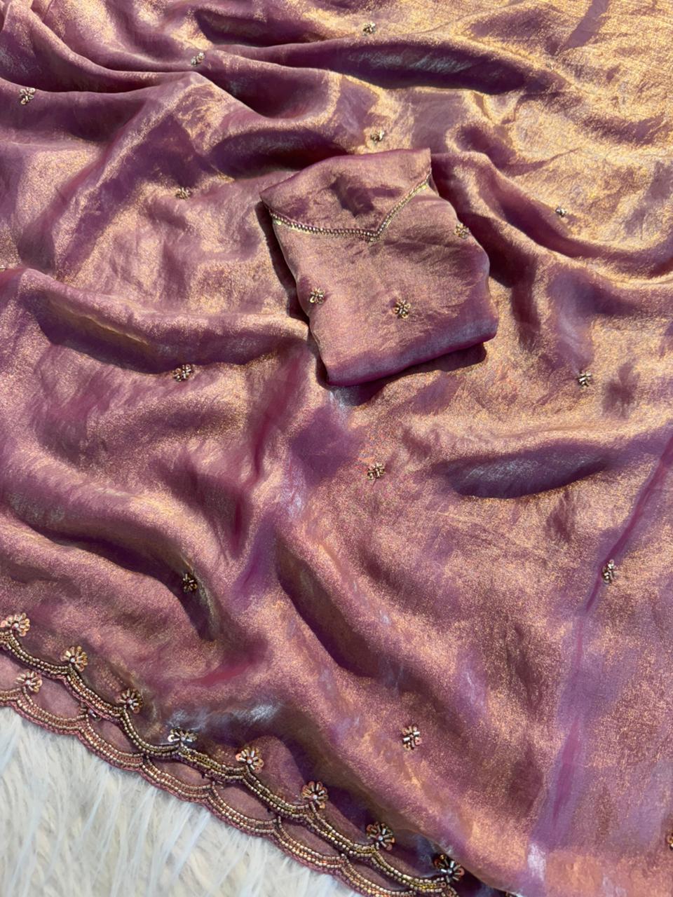 Space Silk with Premium Allover and Border Work