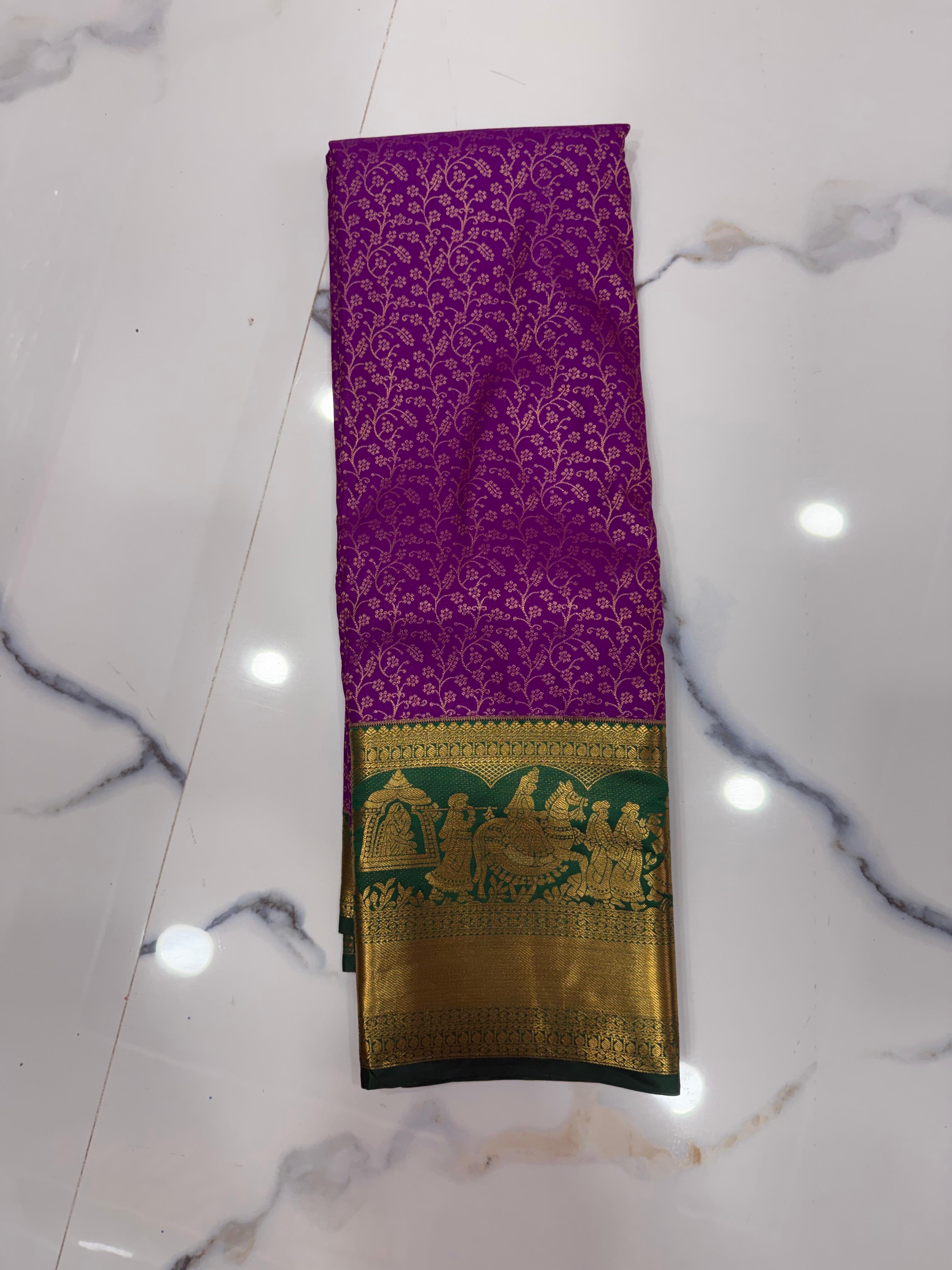 Sravanamasam special Semi Kanchipattu Sarees