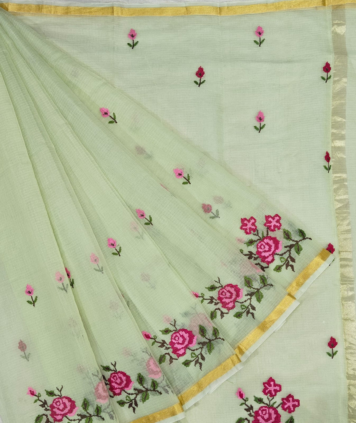 Kota Doriya Petit Point Work Sarees