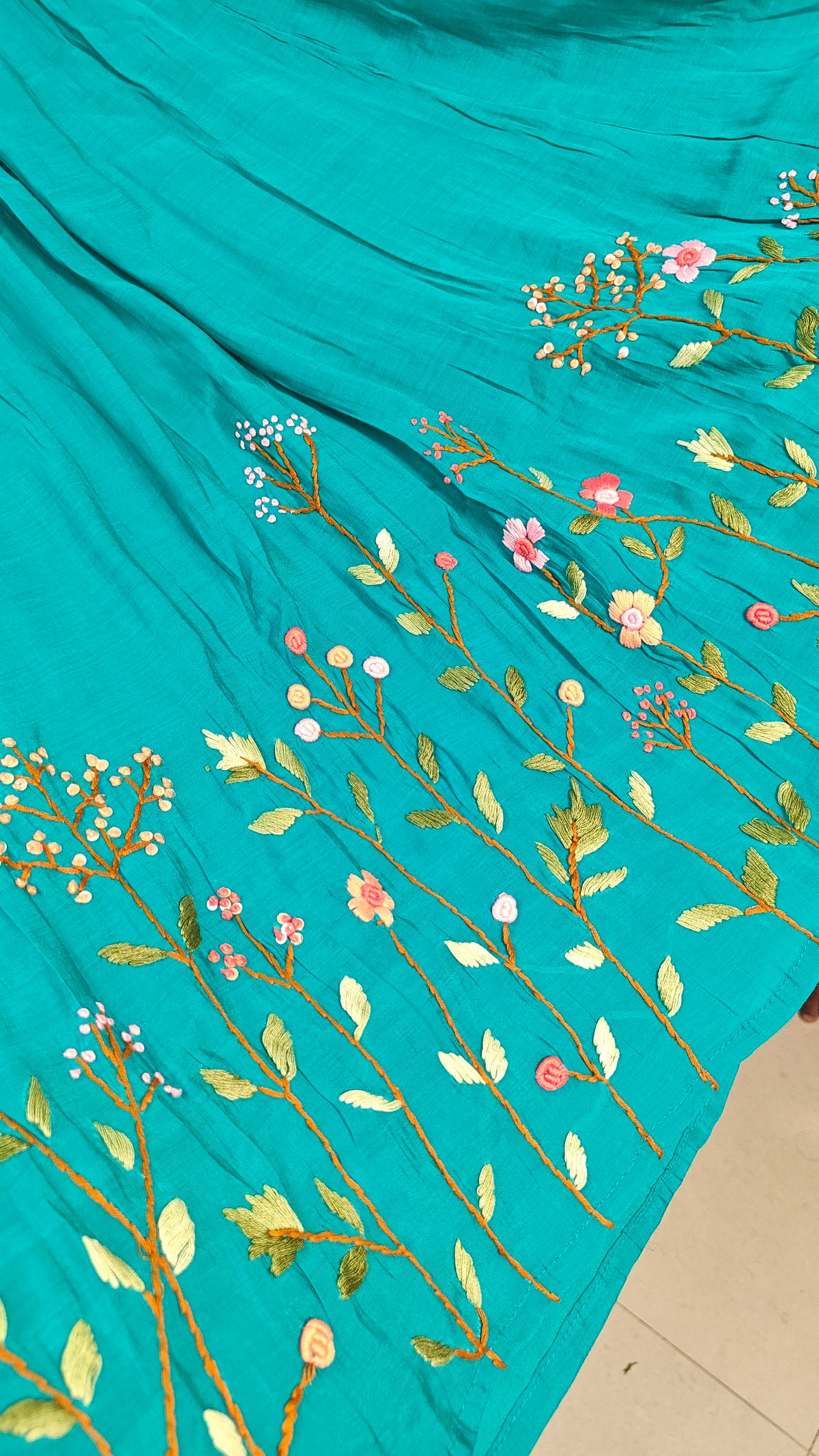 Mulchanderi Anarkali Handwork 3pc Set