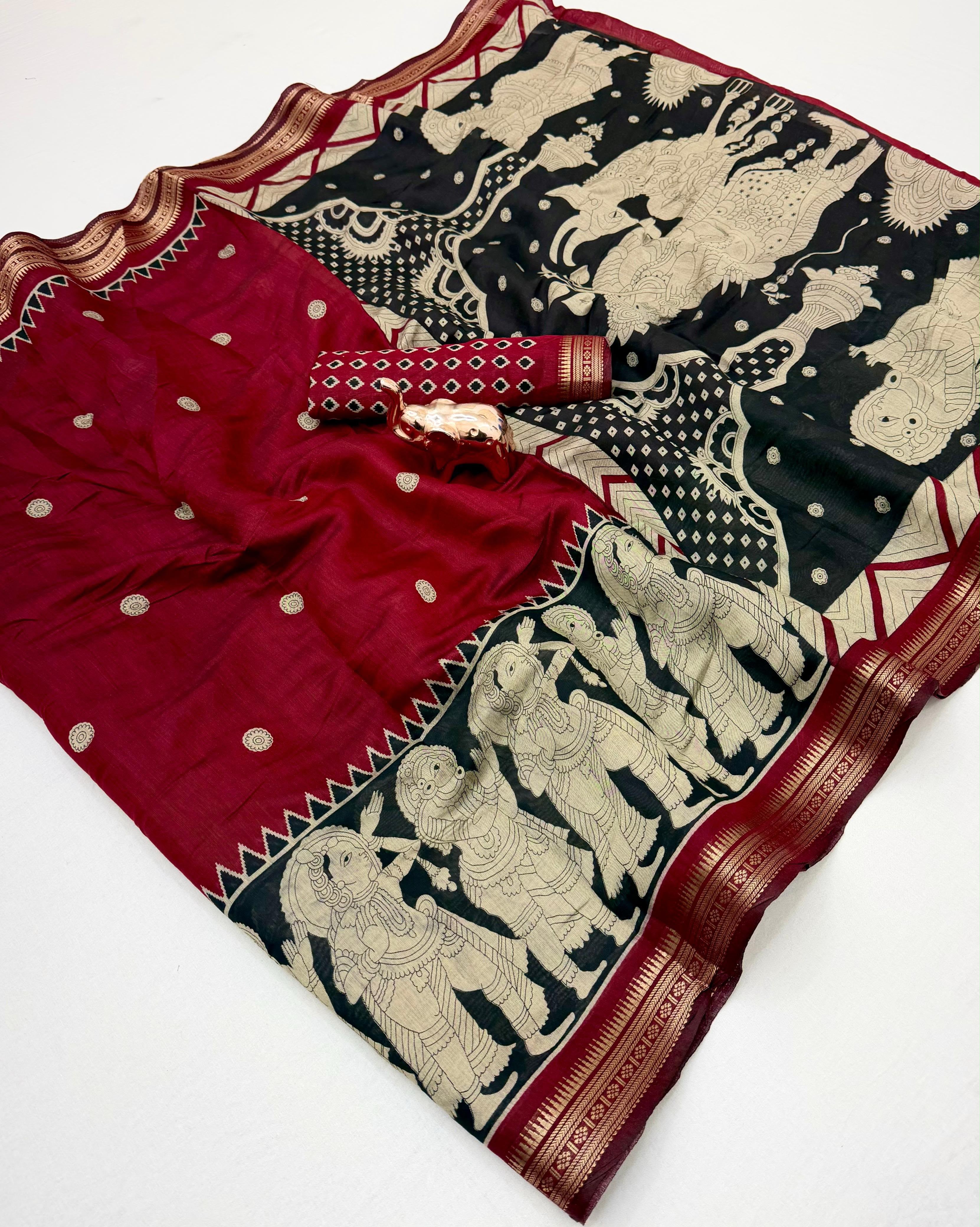 Special Mul Cotton kalamkari Sarees