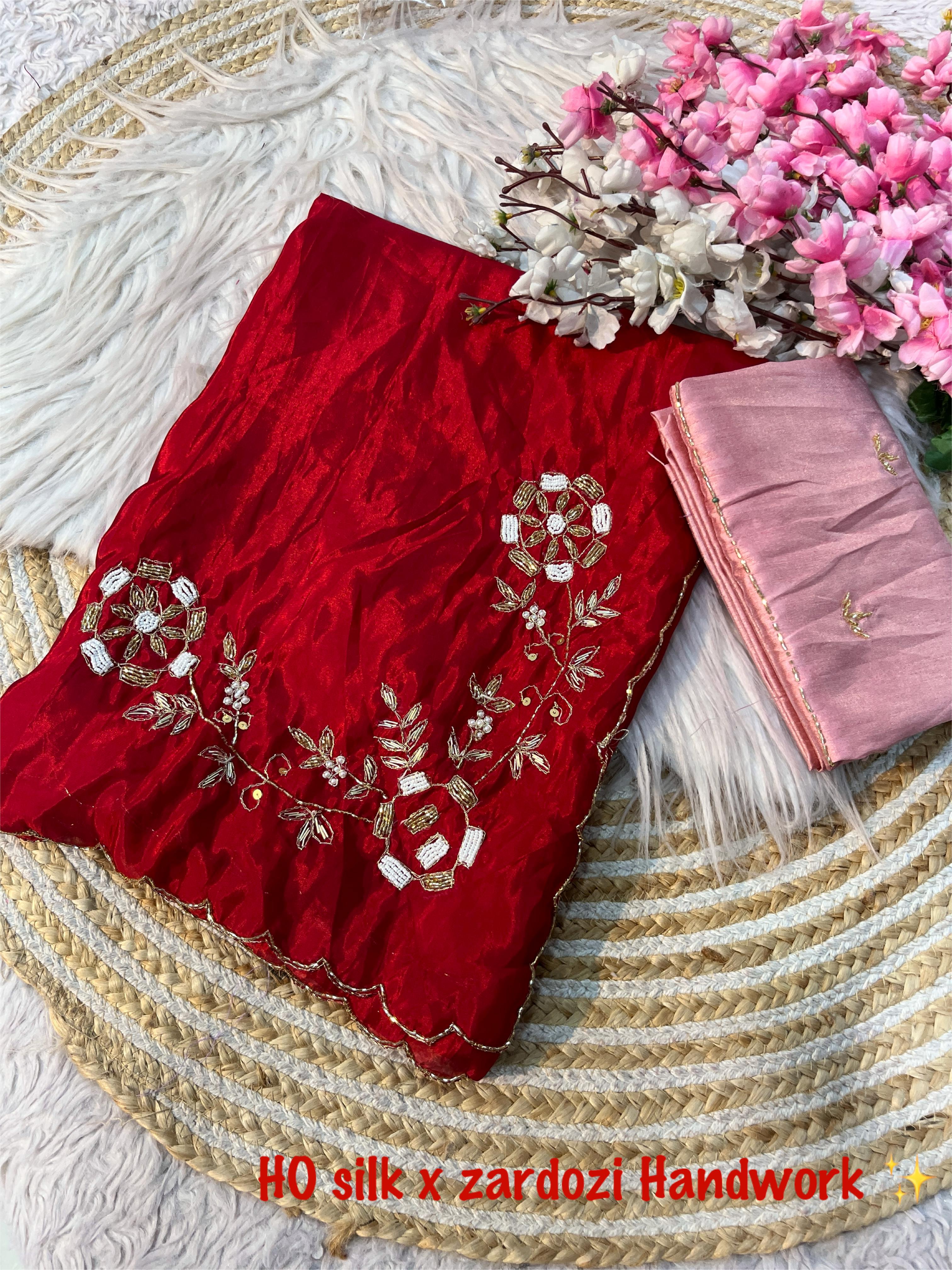 Premium Zardozi Handwork Sarees