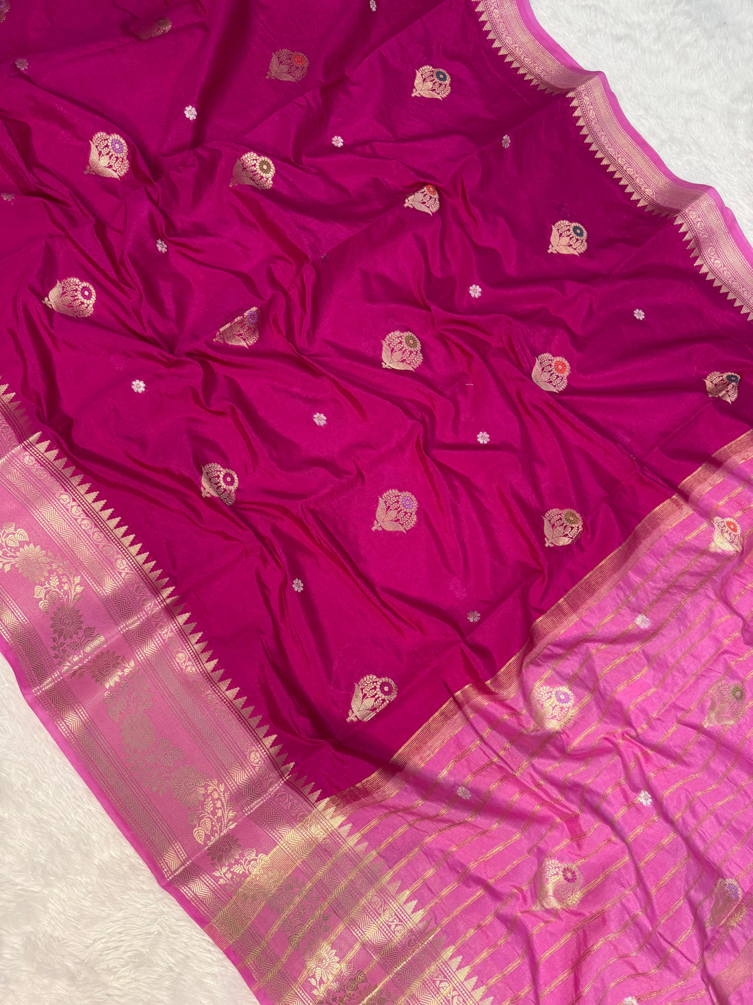 Light Weight Banaras Dyble Dupion Silk Saree