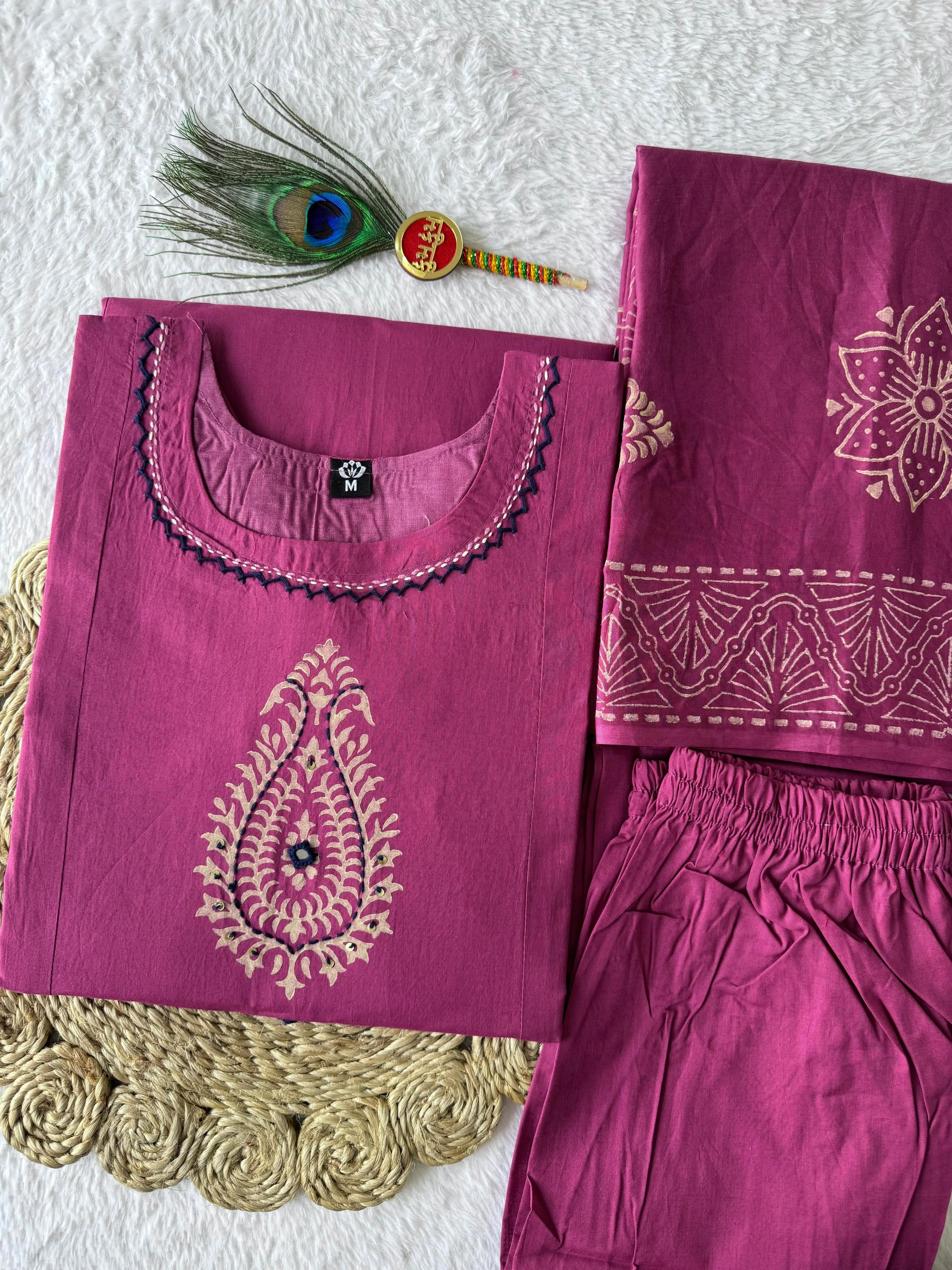 Pure Mul cotton 3pc set