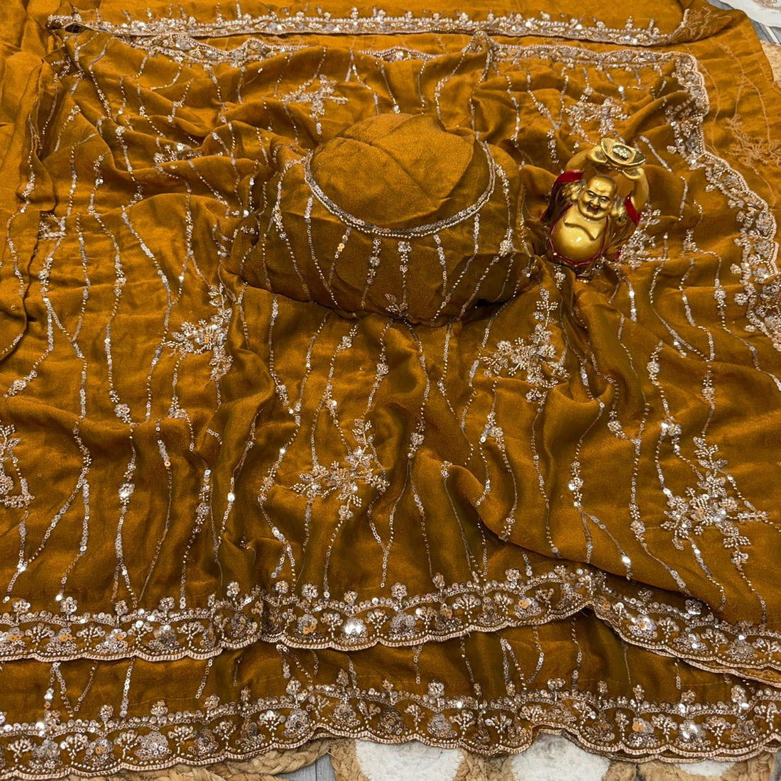 Launch Grand Party Wear Saree in Original Beeds Work