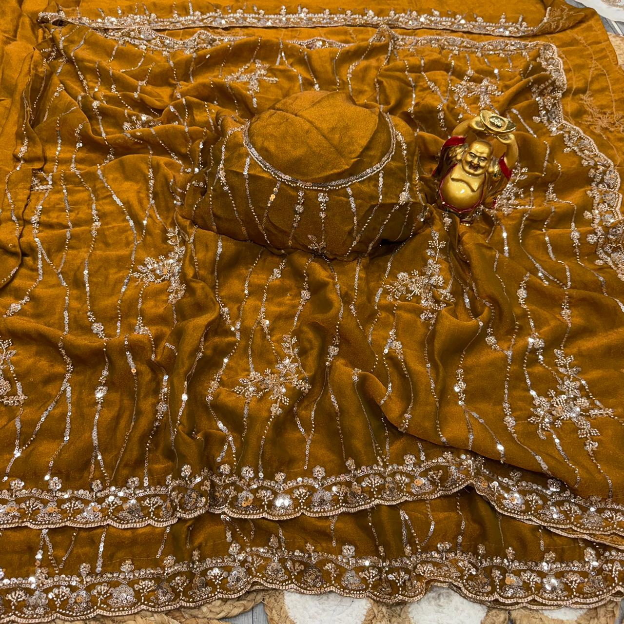 Launch Grand Party Wear Saree in Original Beeds Work