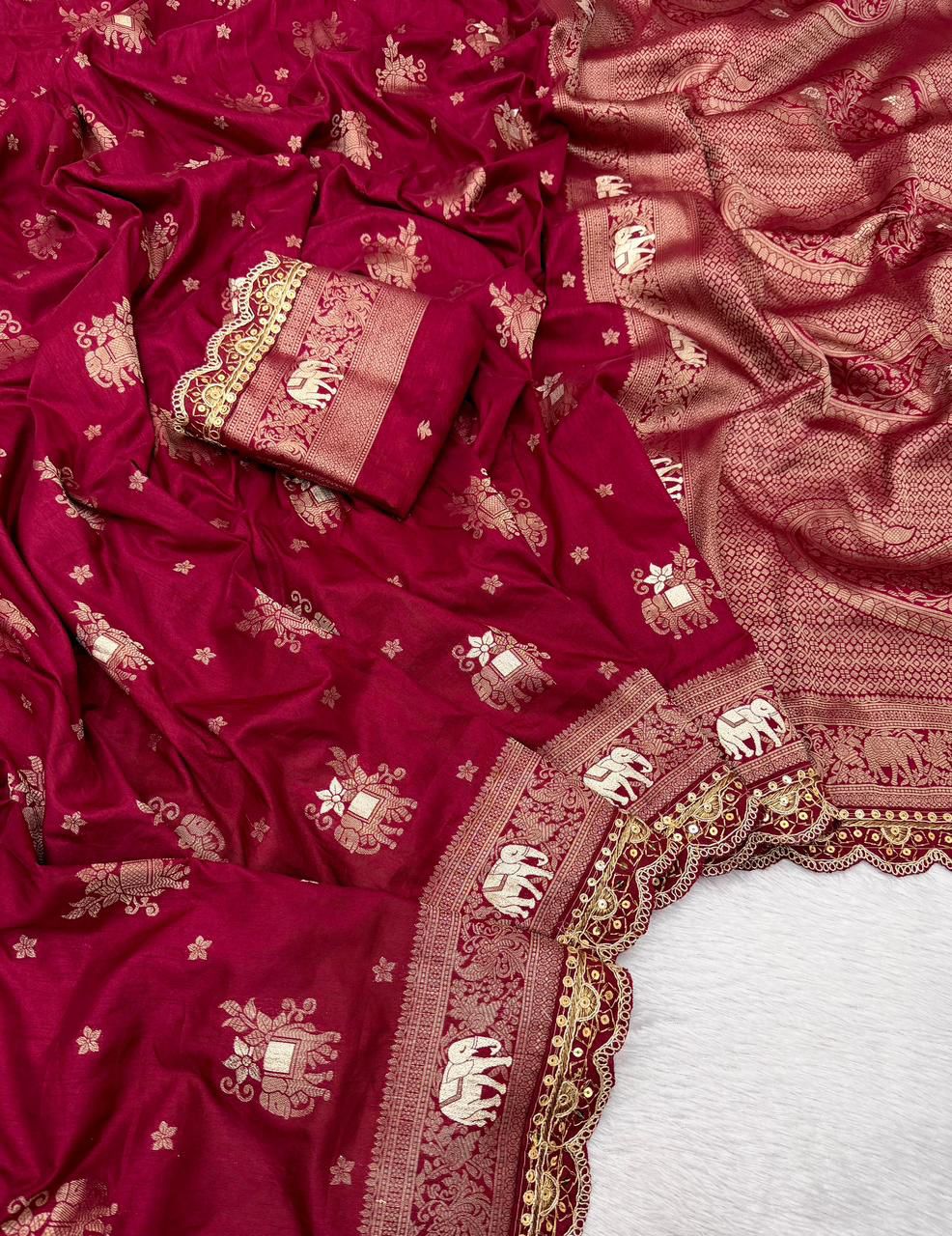 Soft Khadi Dola Sarees