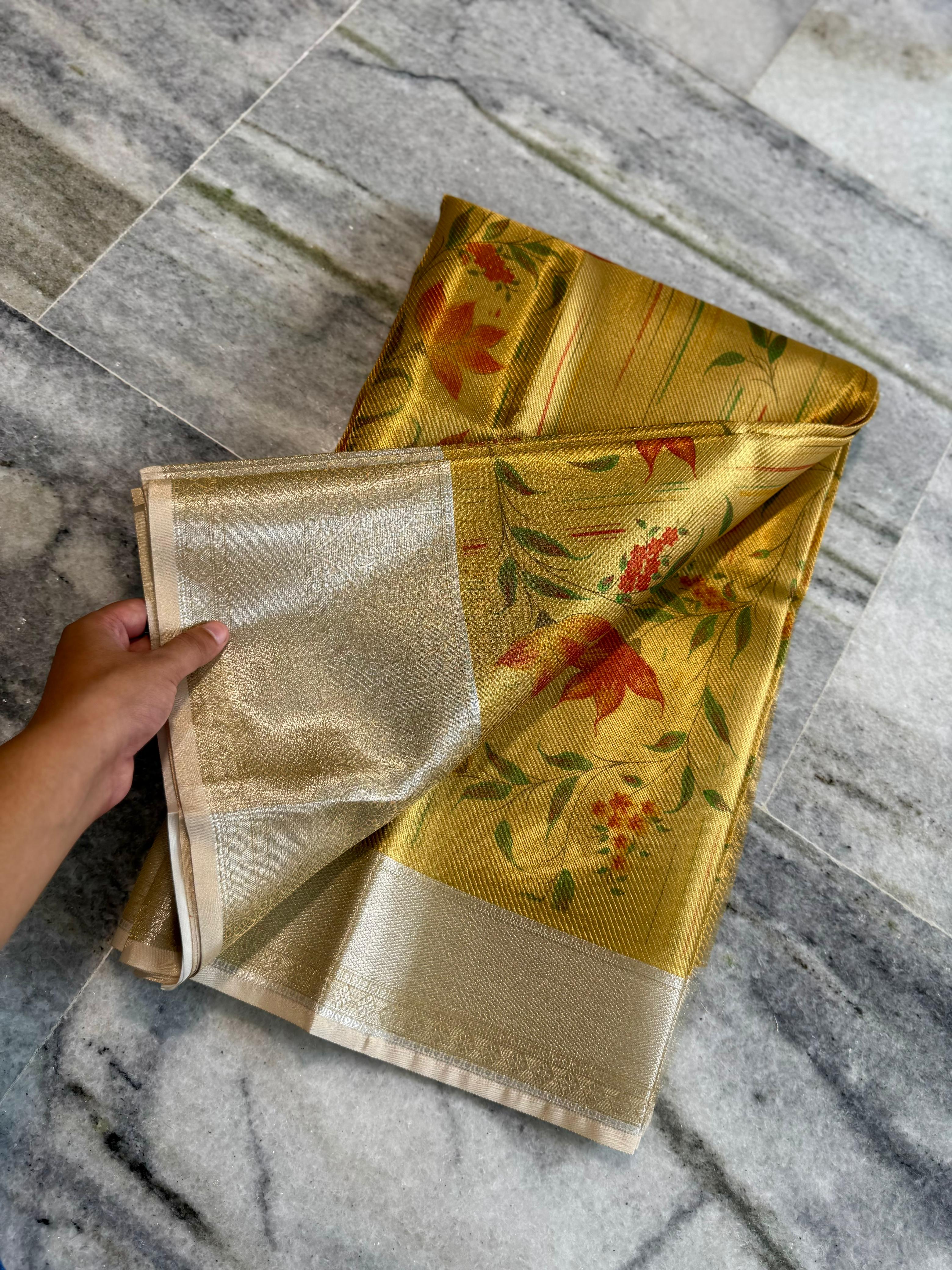 Soft Banarasi Tissue Silk Saree