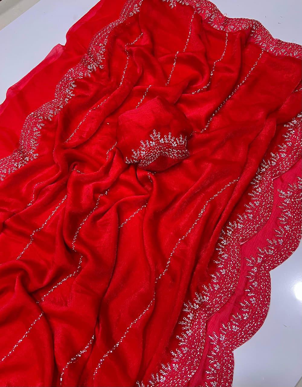 Fendy Chiffon Space Silk Sarees